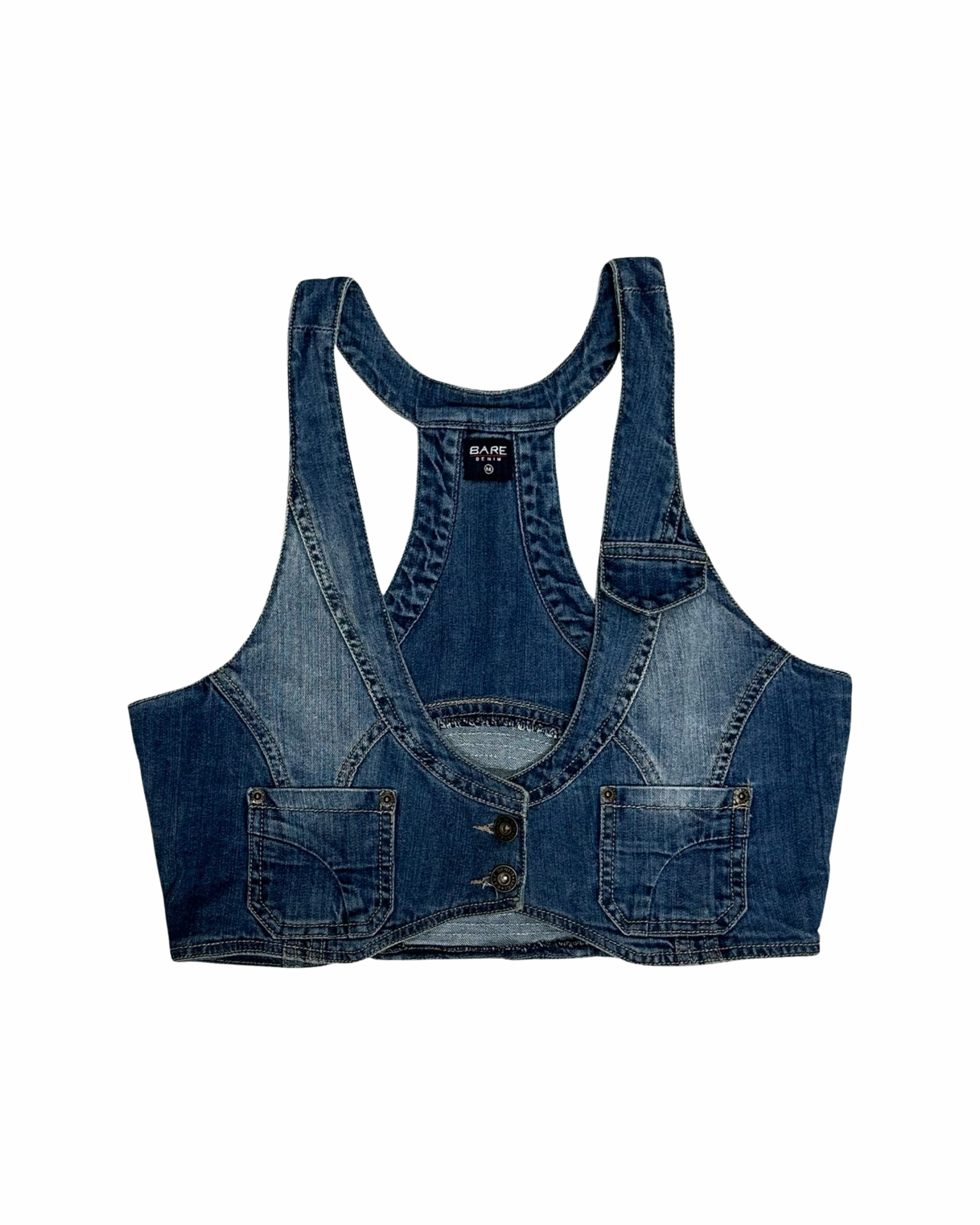 BARE DENIM VEST SIZE MEDIUM