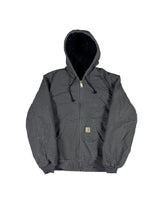 Load image into Gallery viewer, GREY CARHARTT HOODED WORK JACKET SIZE MEDIUM