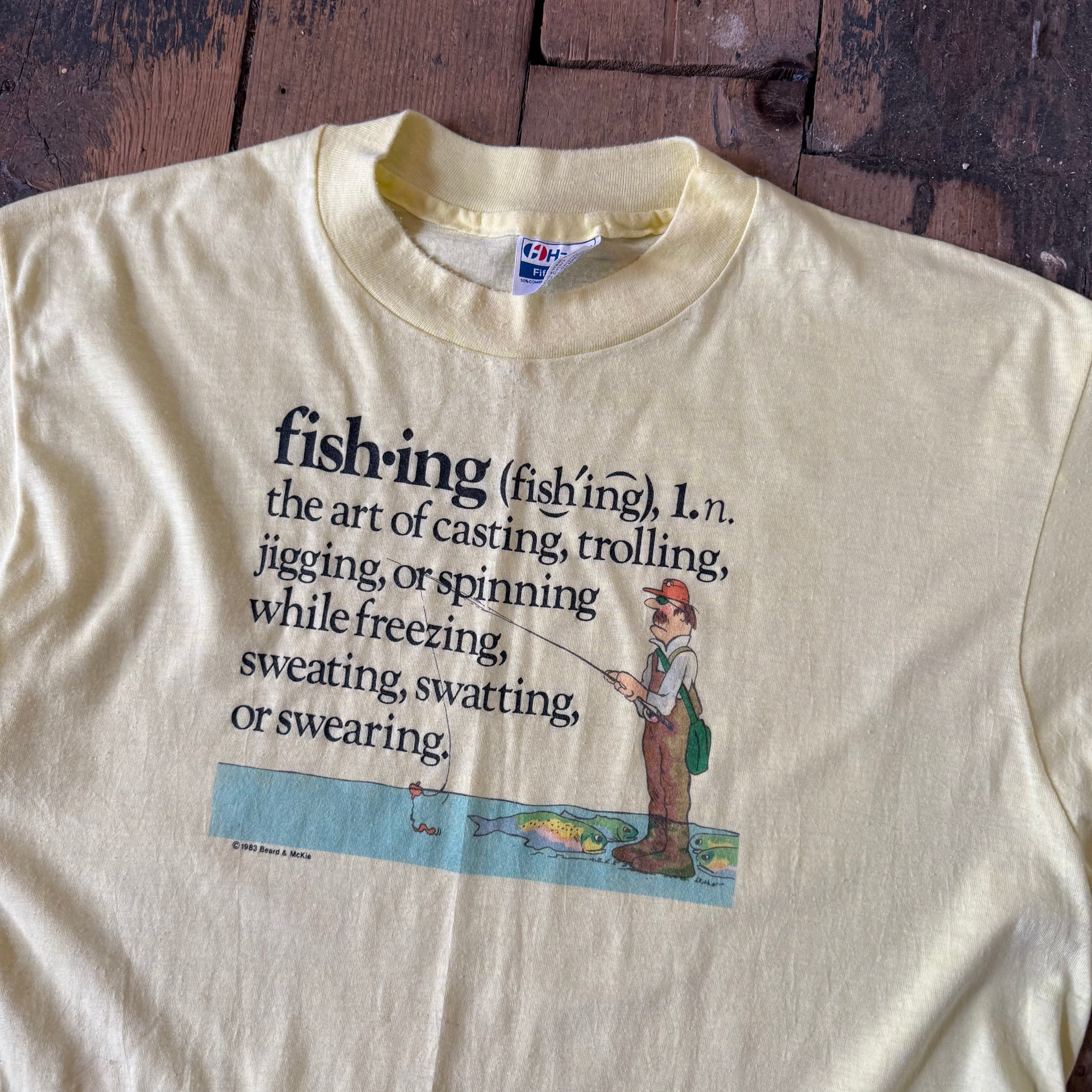 Vintage Fishing T Shirt Size - Large
