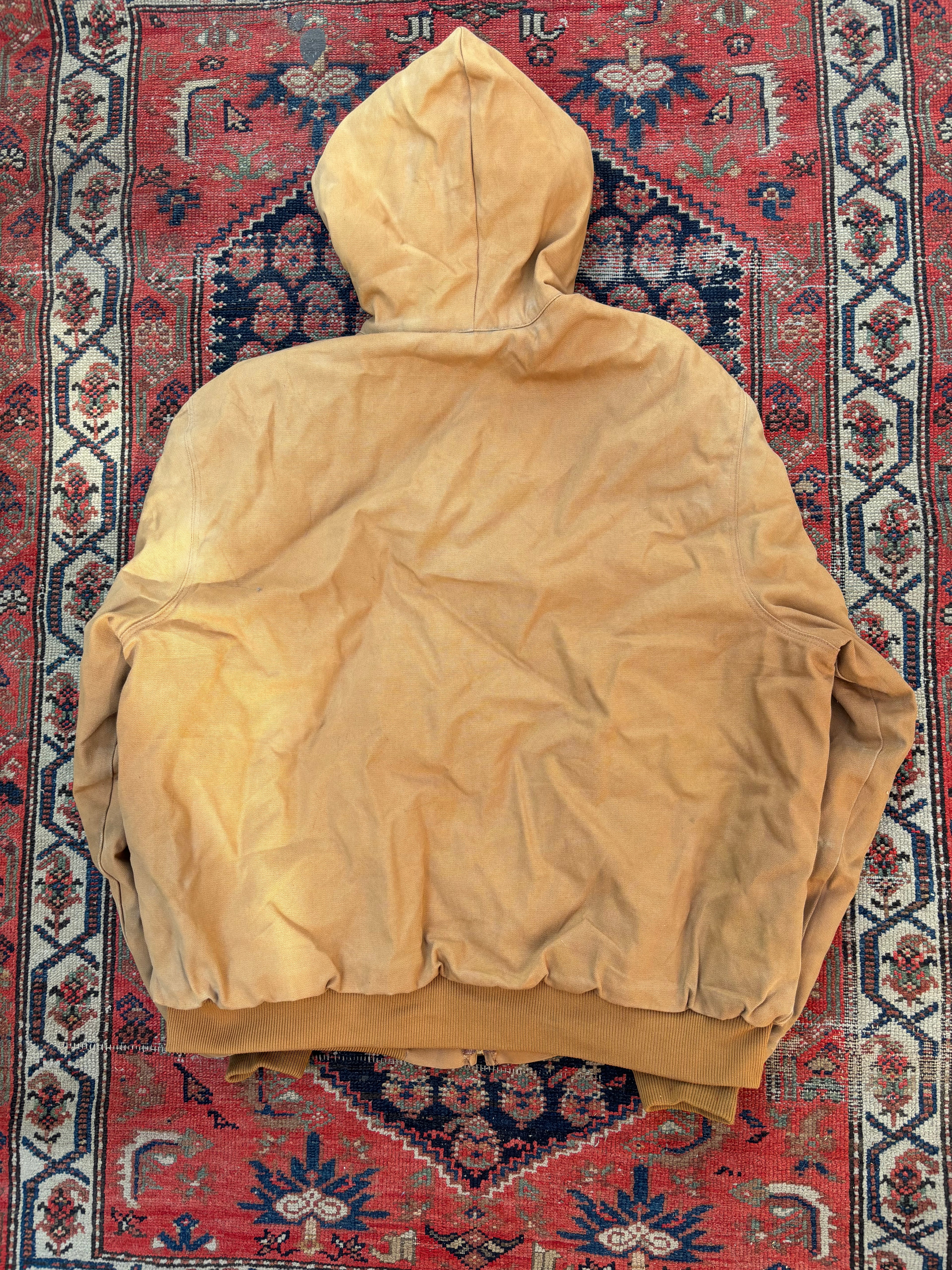 VINTAGE LIGHT BROWN ‘ZERO-ZONE’ WALLS ZIP-UP WORK JACKET SIZE XL