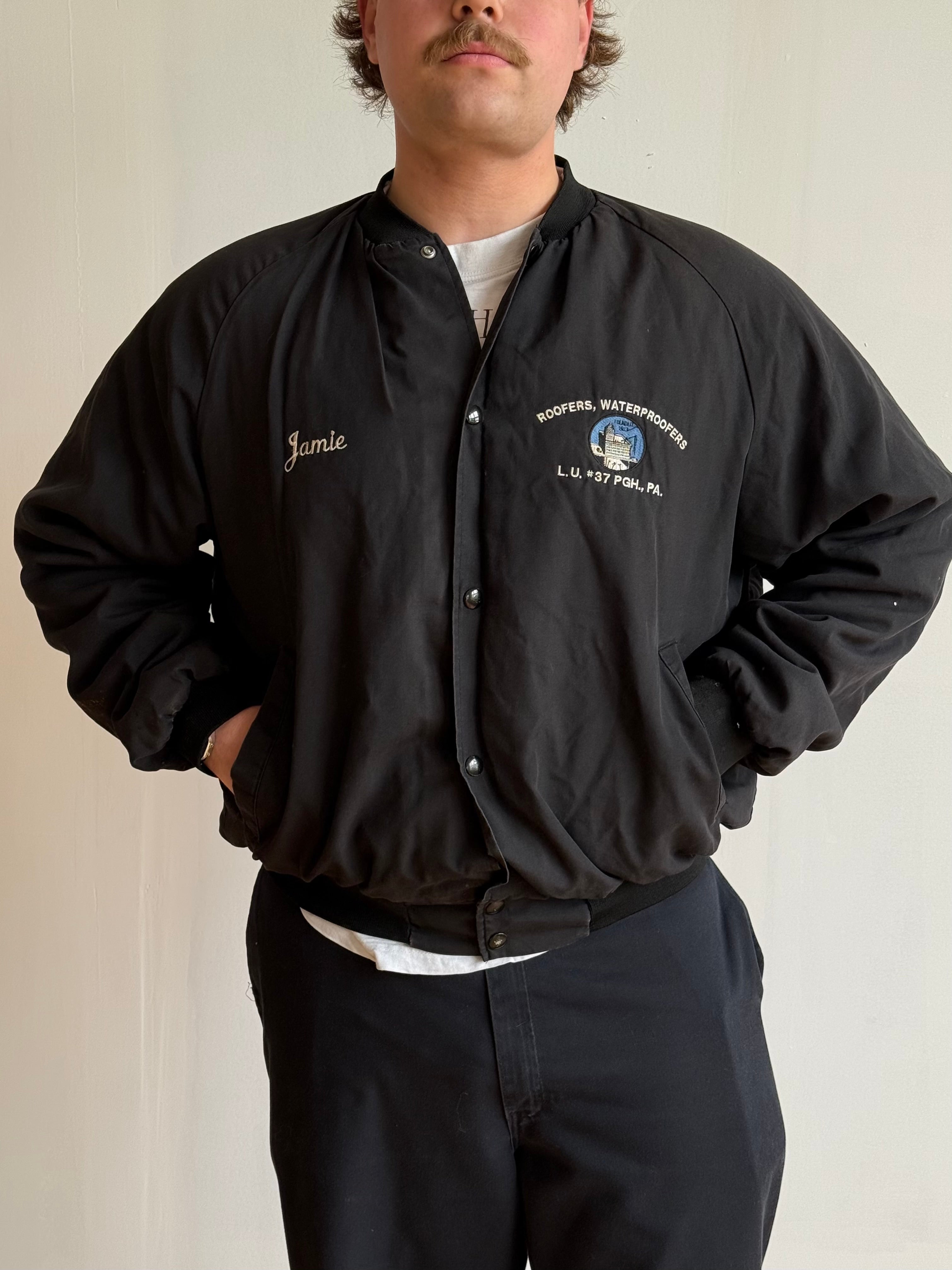 VINTAGE BLACK WESTARK BUTTON UP JACKET SIZE XL