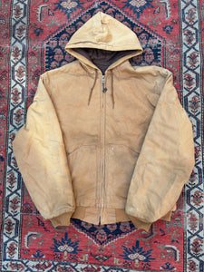 VINTAGE LIGHT BROWN ‘ZERO-ZONE’ WALLS ZIP-UP WORK JACKET SIZE XL