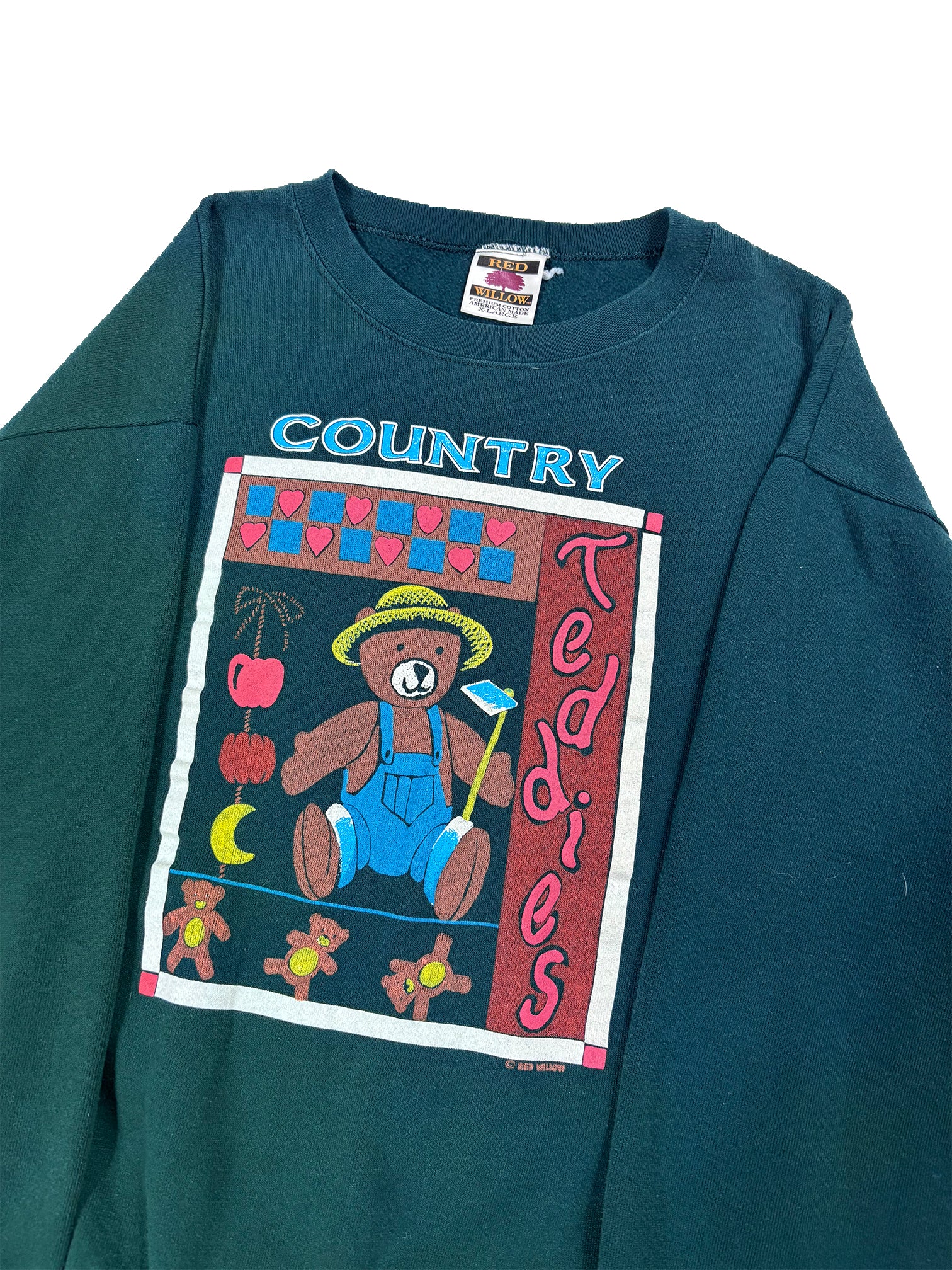 VINTAGE GREEN COUNTRY TEDDIES CREWNECK SIZE XL