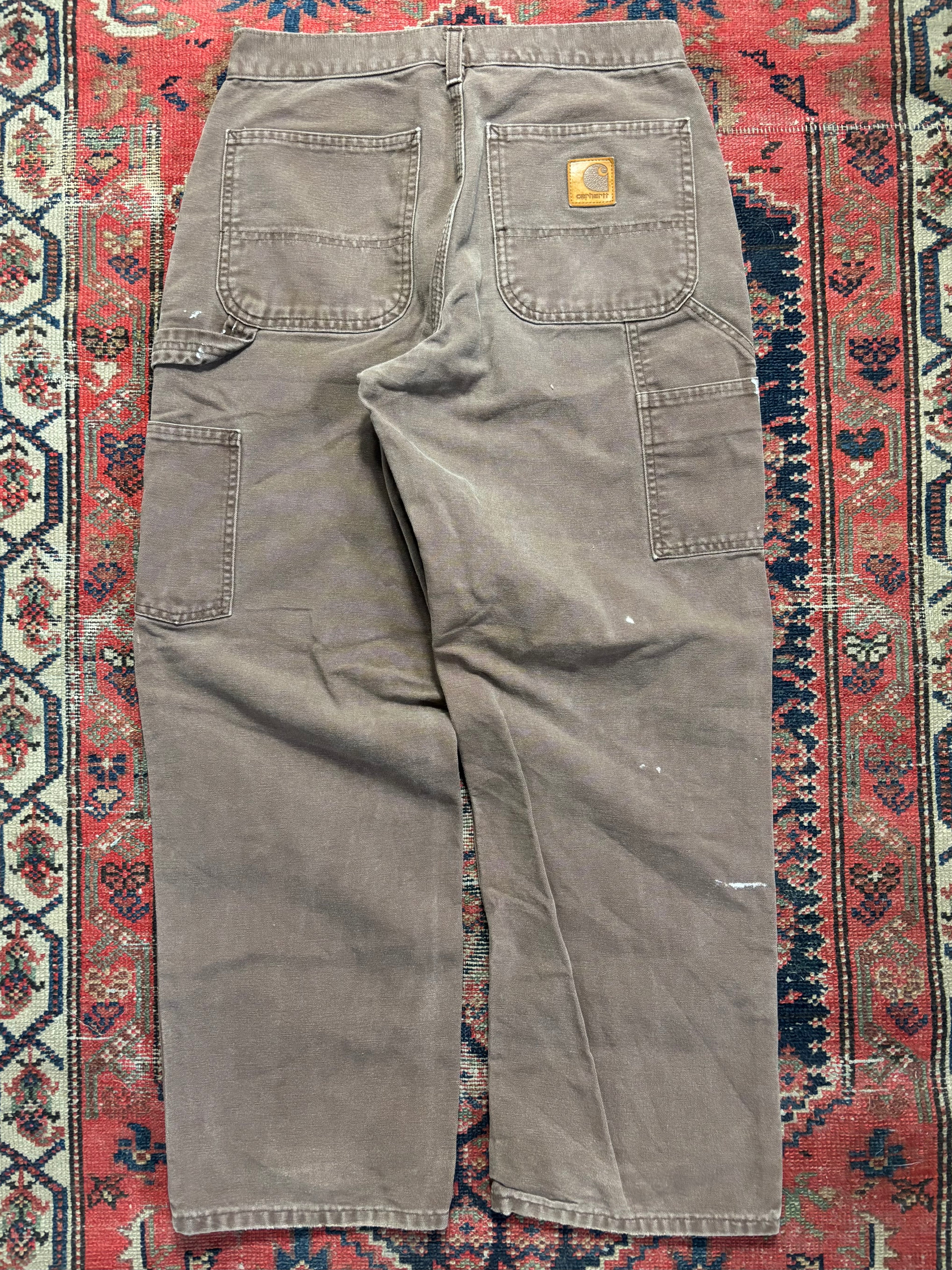 VINTAGE FADED BROWN CARHARTT CARPENTER PANTS W/31