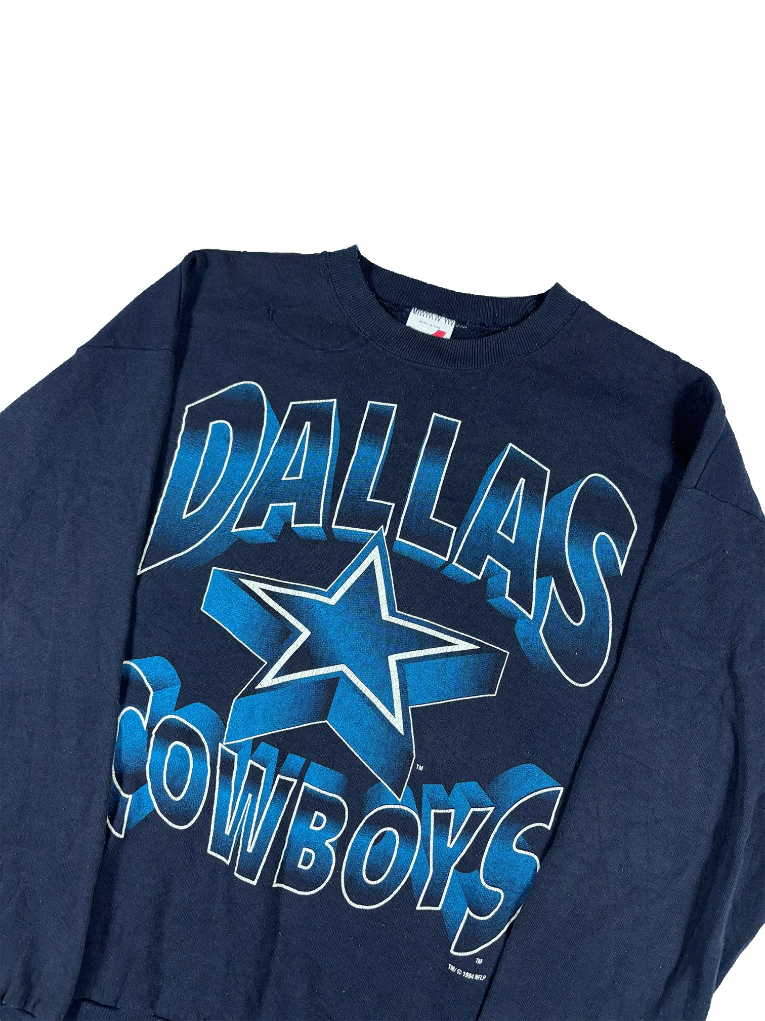 VINTAGE NAVY DALLAS COWBOYS CREWNECK SIZE LARGE
