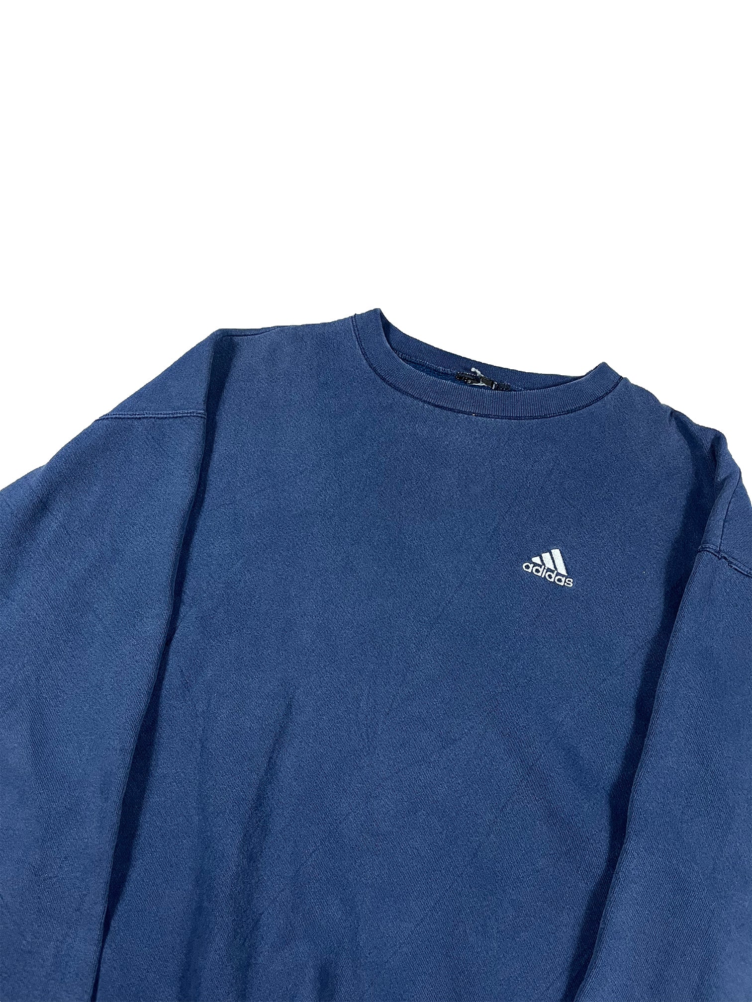 VINTAGE NAVY ADIDAS CREWNECK SIZE LARGE