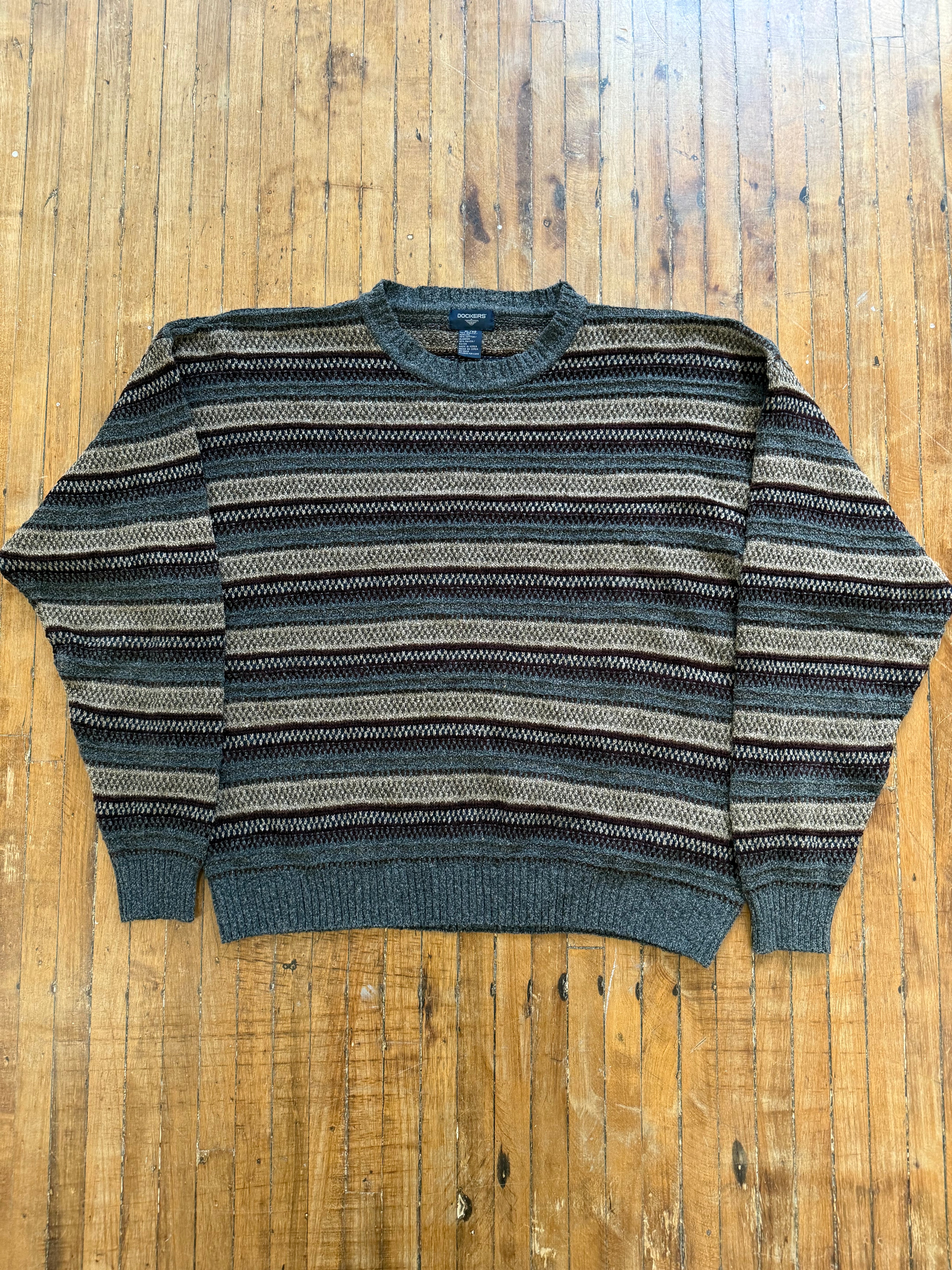 Vintage Striped Knit Sweater