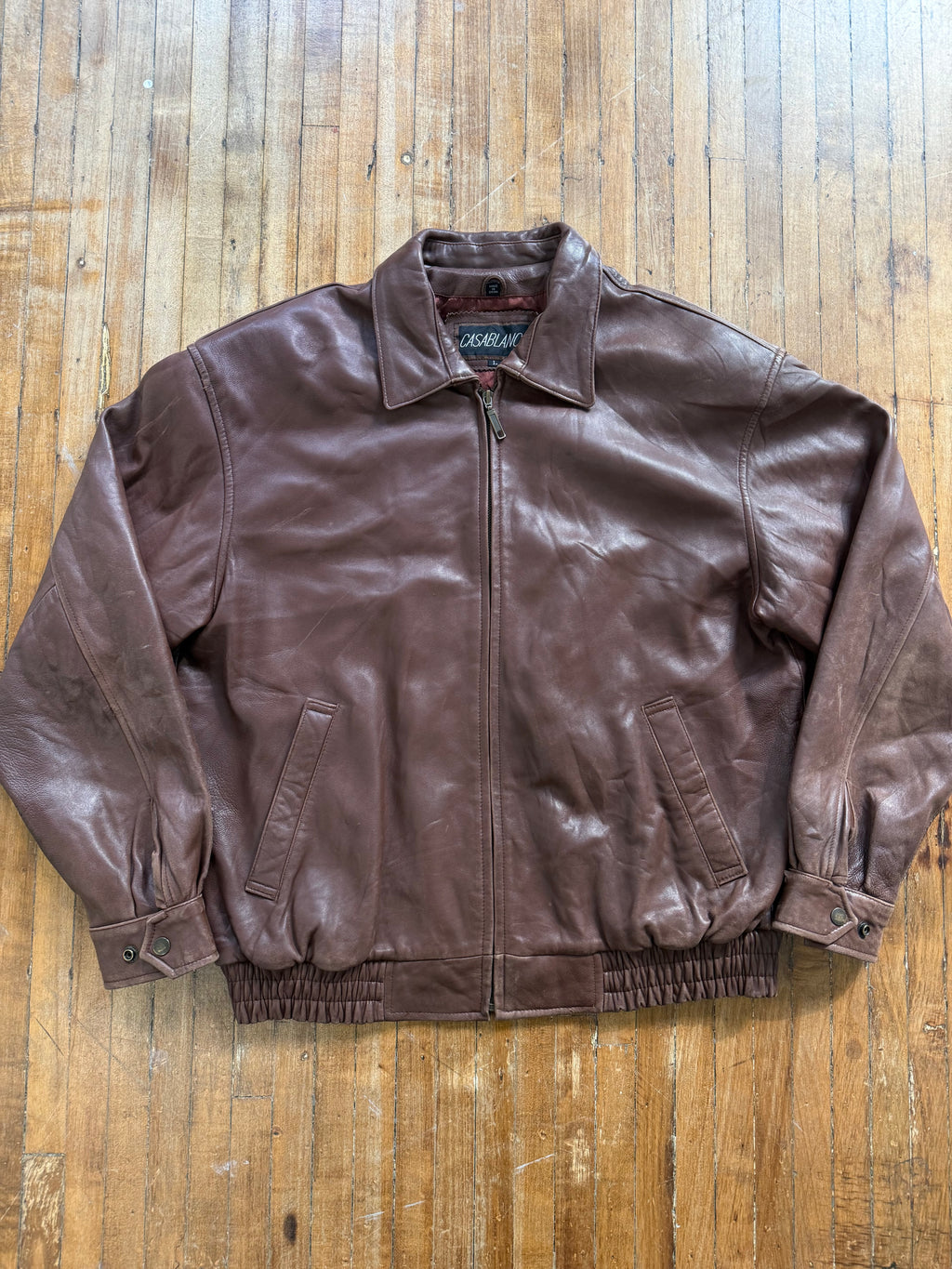 Vintage Brown Leather Jacket