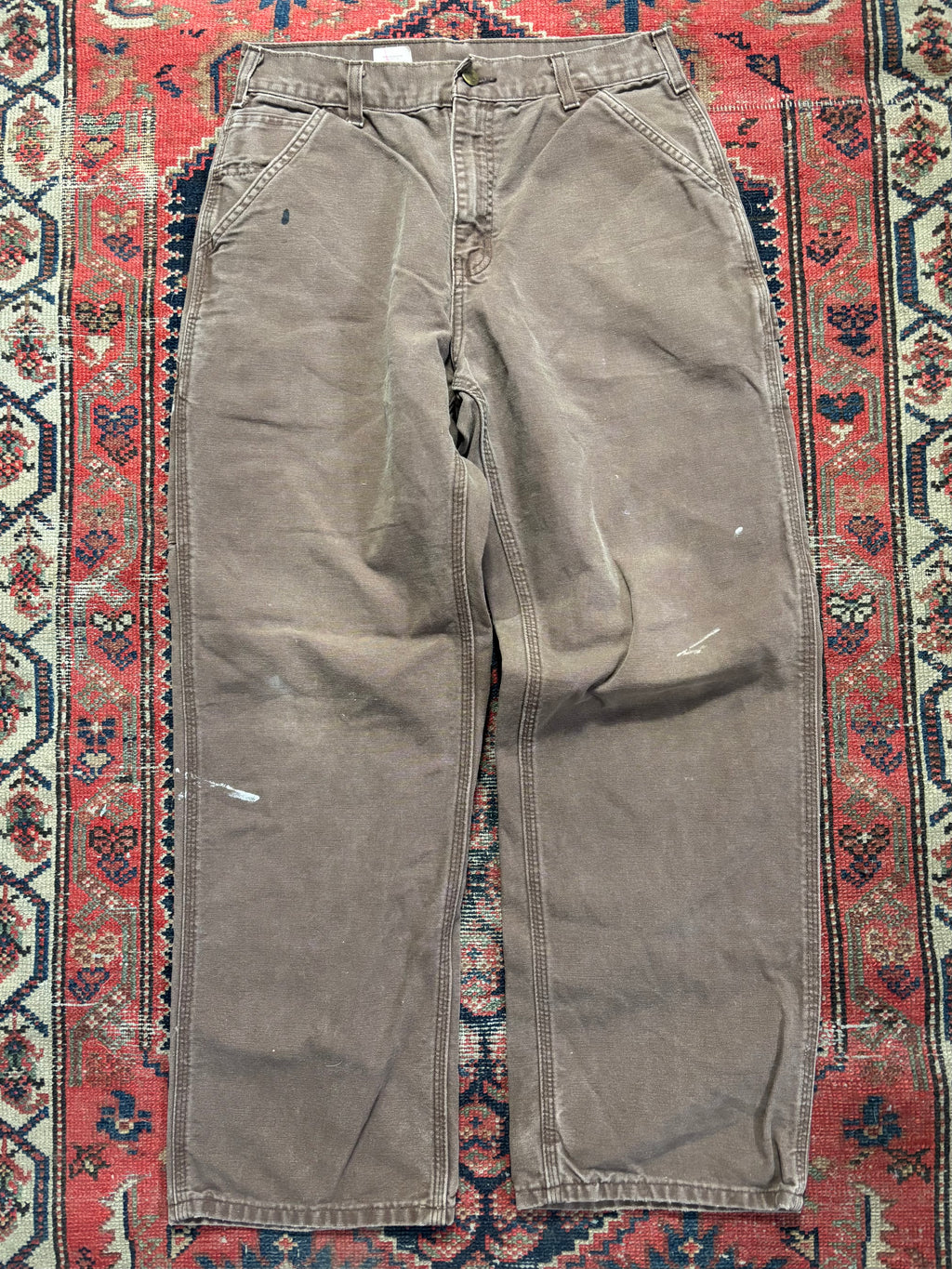 VINTAGE FADED BROWN CARHARTT CARPENTER PANTS W/31