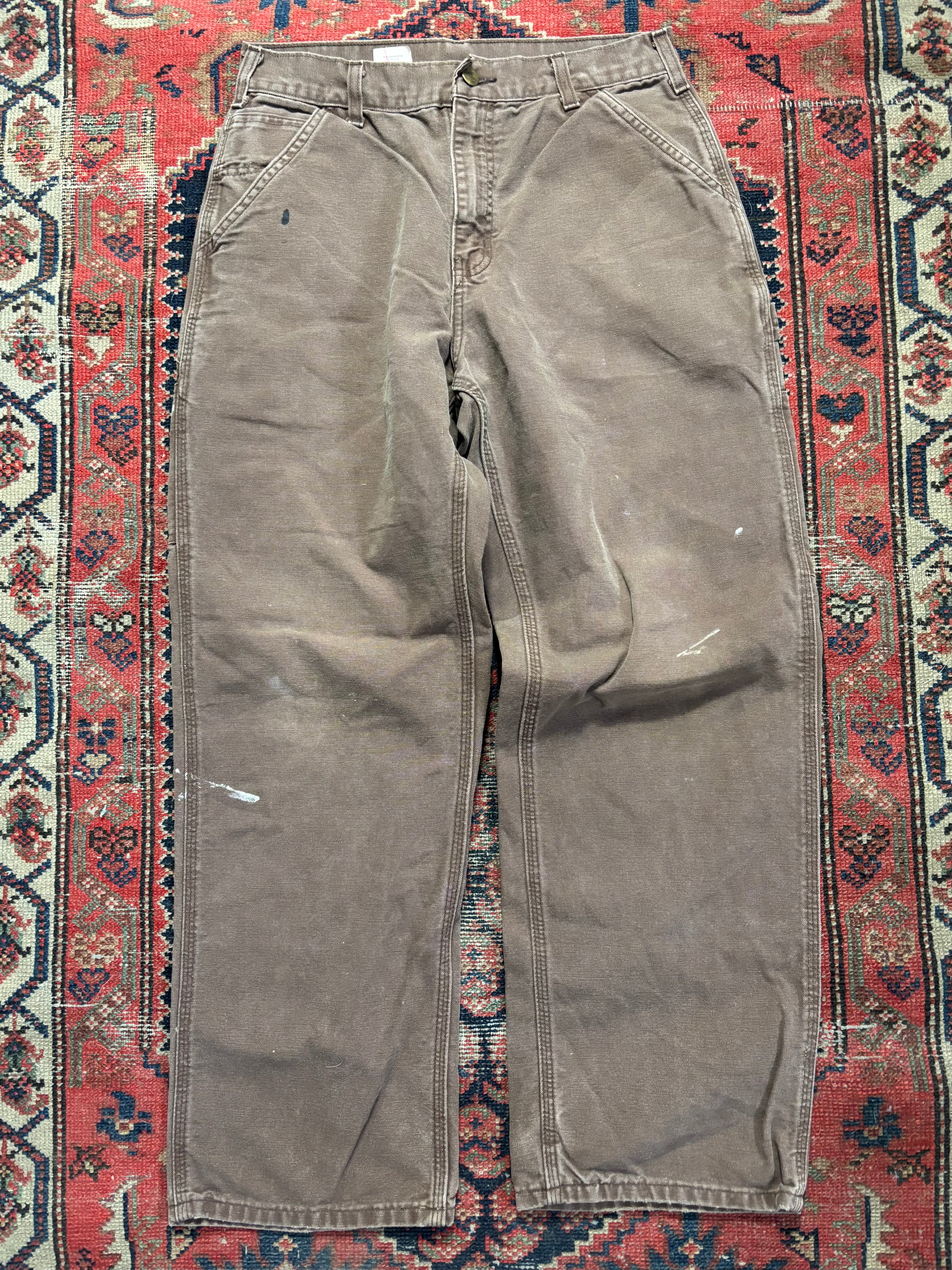 VINTAGE FADED BROWN CARHARTT CARPENTER PANTS W/31