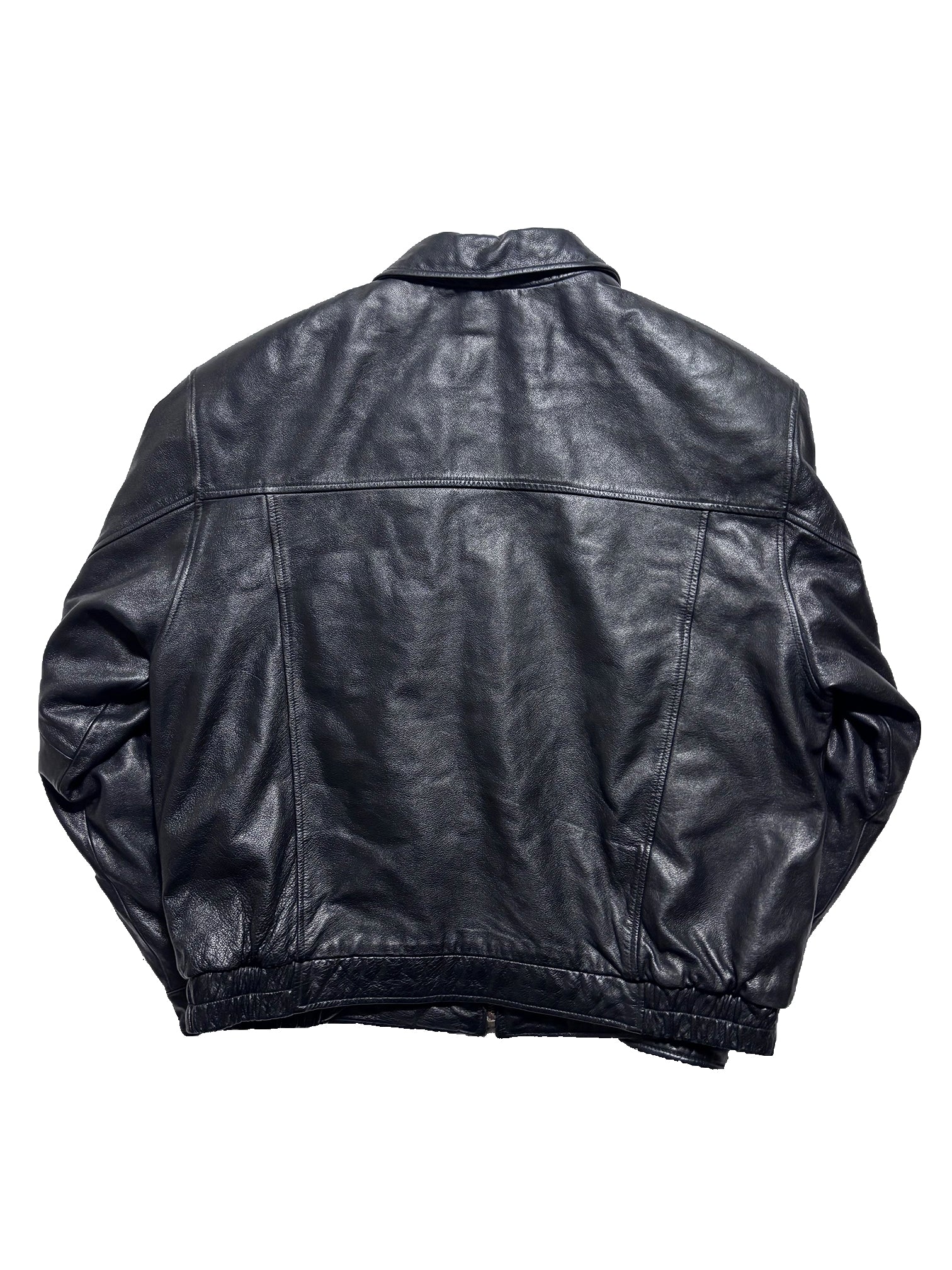 VINTAGE BLACK CRAFT & BARROWS LEATHER JACKET SIZE LARGE