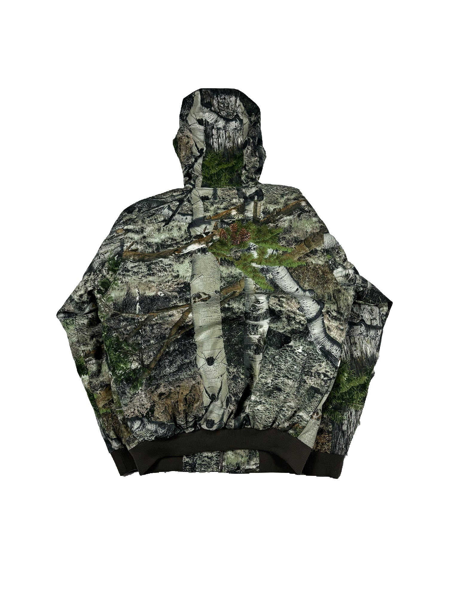 VINTAGE MOSSY OAK INSULATED HOODED JACKET SIZE MEDIUM