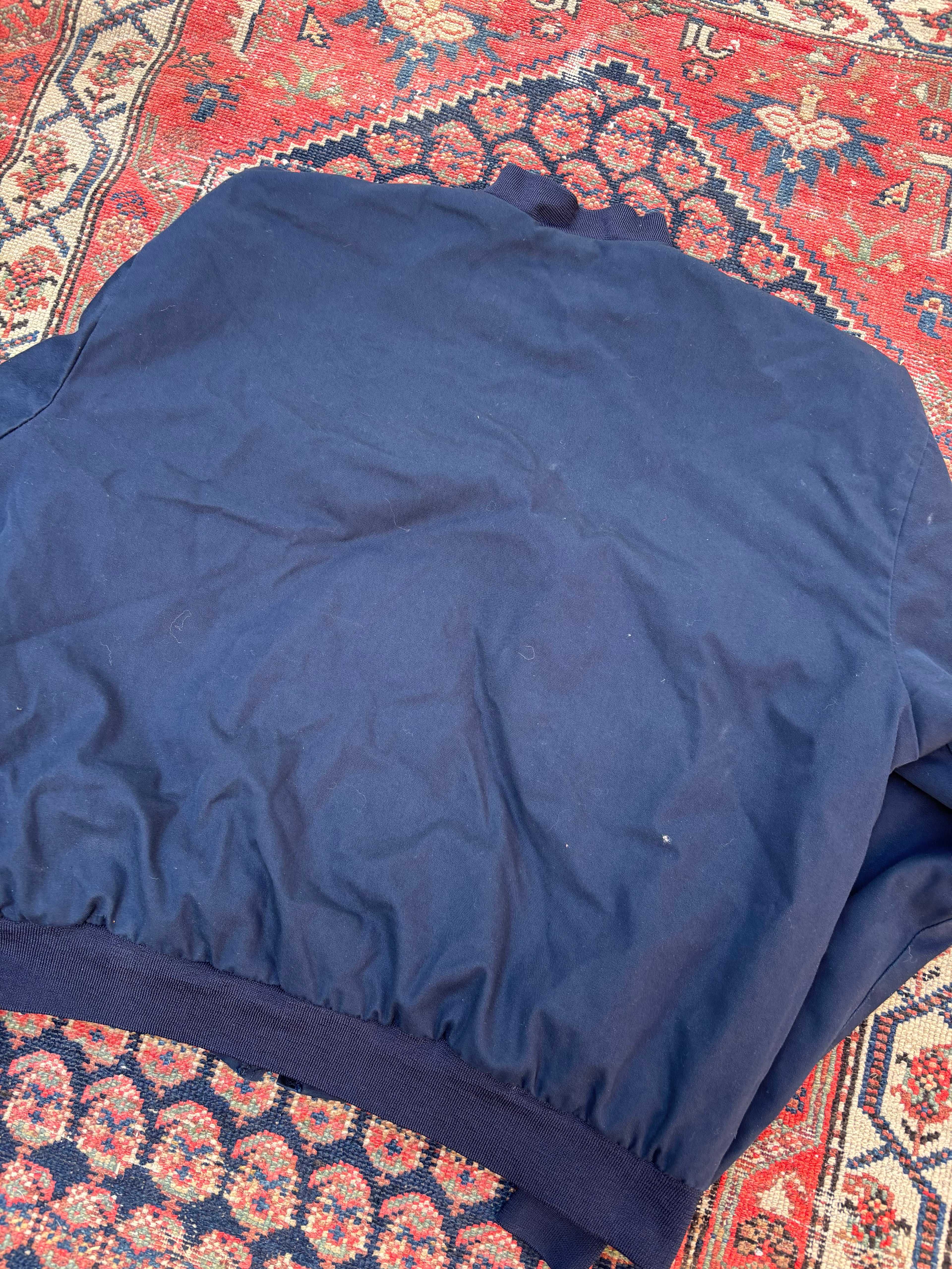 VINTAGE NAVY ZIP-UP WORK JACKET SIZE XL