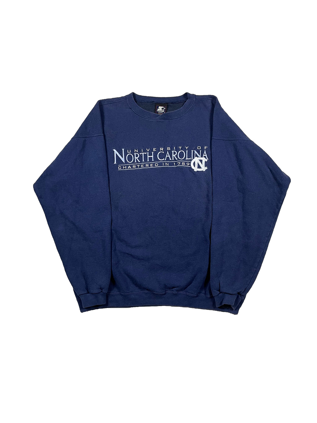 VINTAGE NAVY NCU STARTER CREWNECK SIZE XL