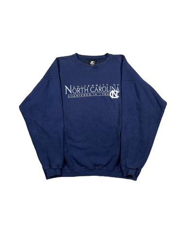 VINTAGE NAVY NCU STARTER CREWNECK SIZE XL