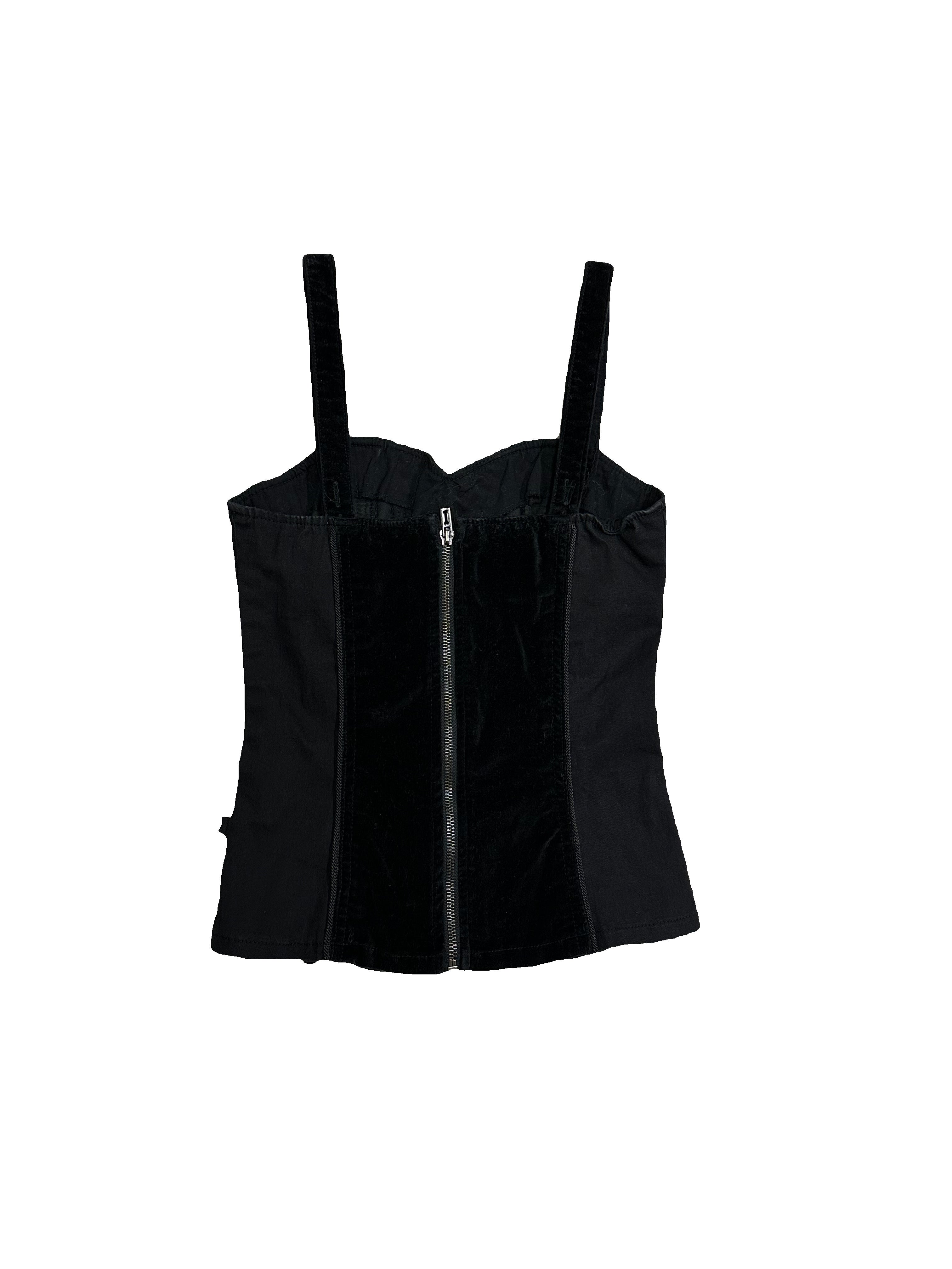 VELVET CORSET SIZE SMALL