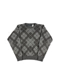 VINTAGE GREY PATTERN “EATONS” KNOT SWEATER SIZE LARGE
