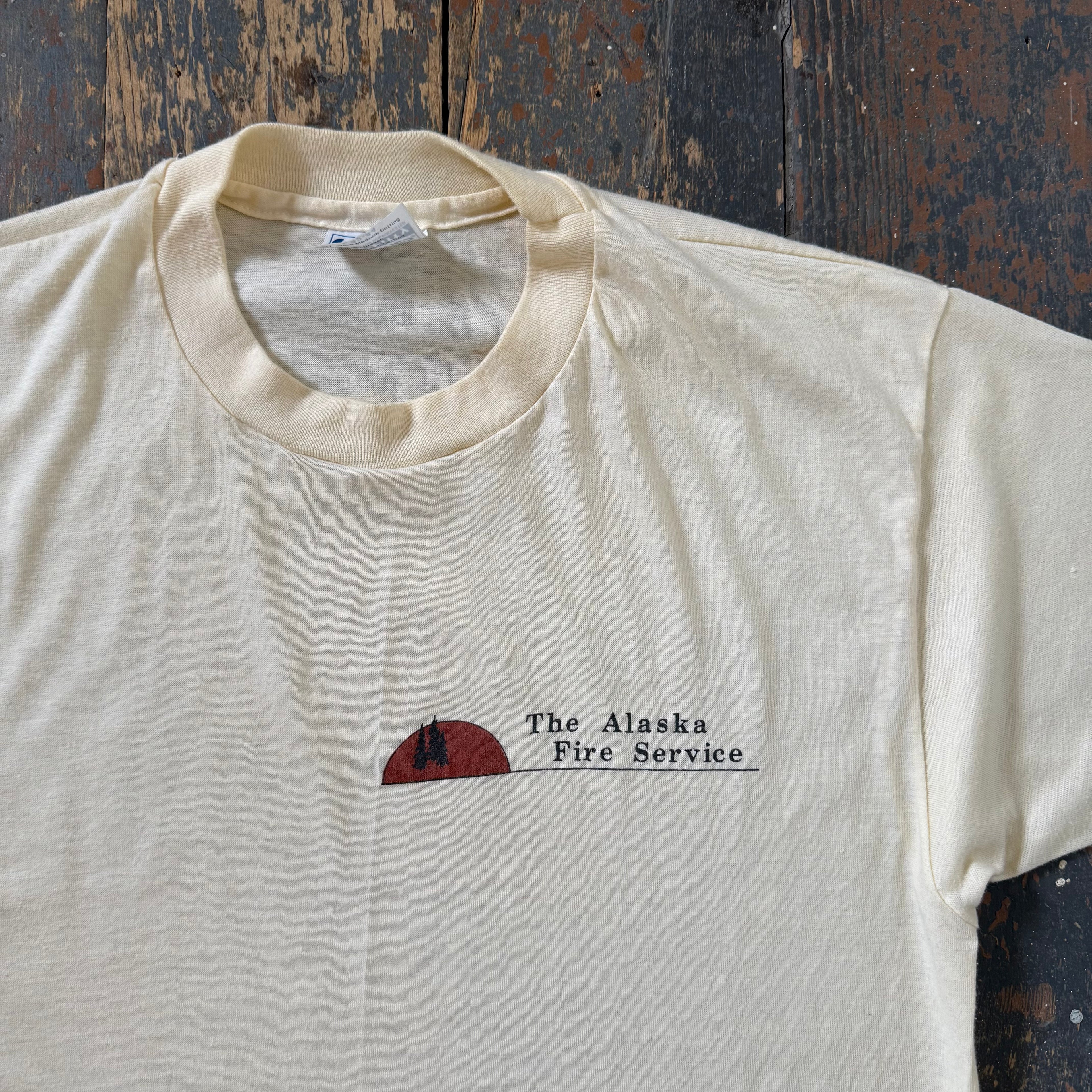 Vintage Alaska Fire Services T Shirt Size S-M