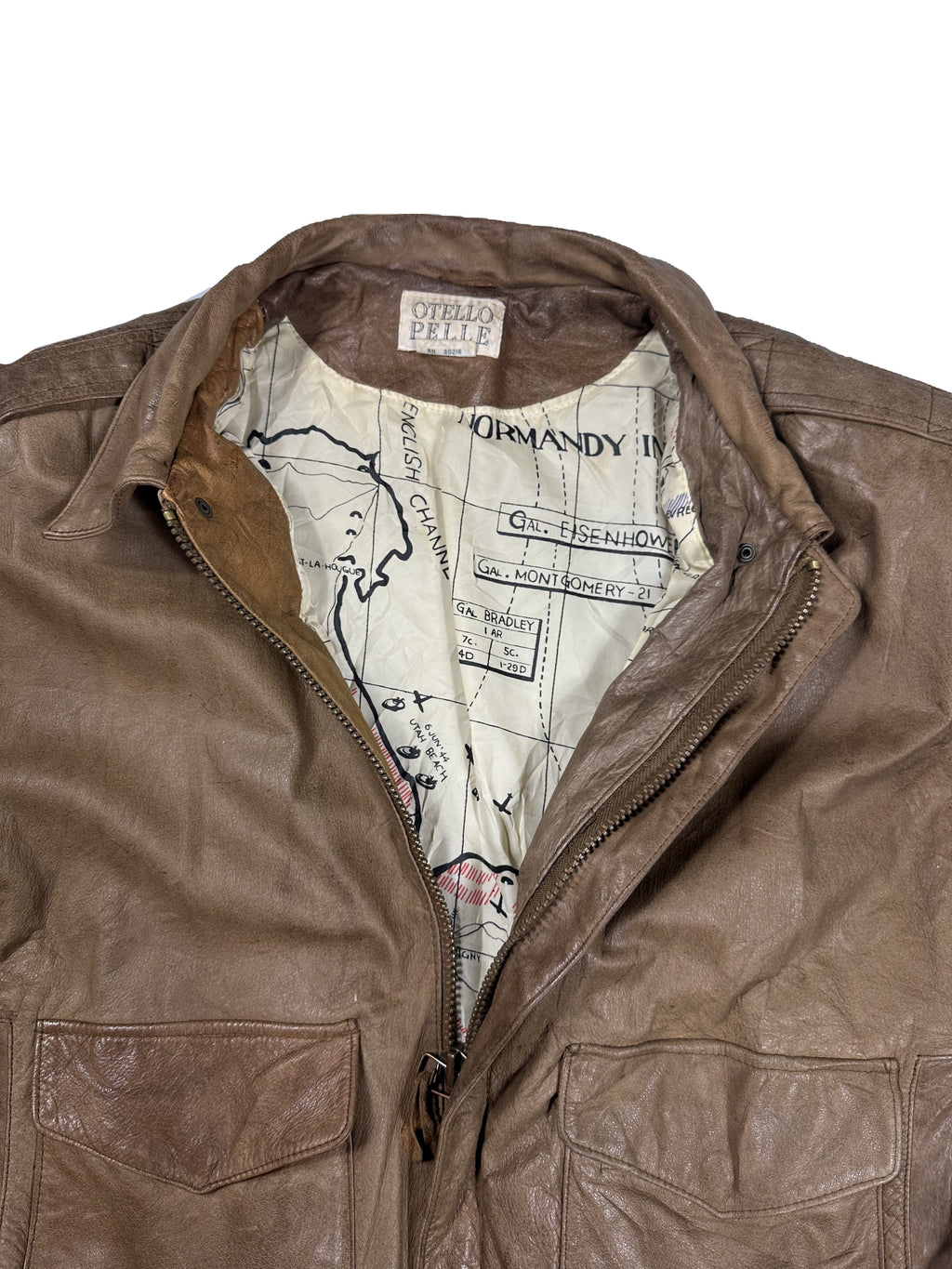 LEATHER BOMBER JACKET SIZE/M