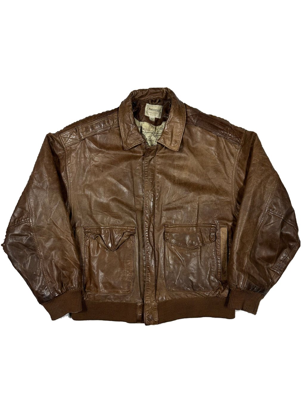 VINTAGE LEATHER BOMBER JACKET SIZE SMALL