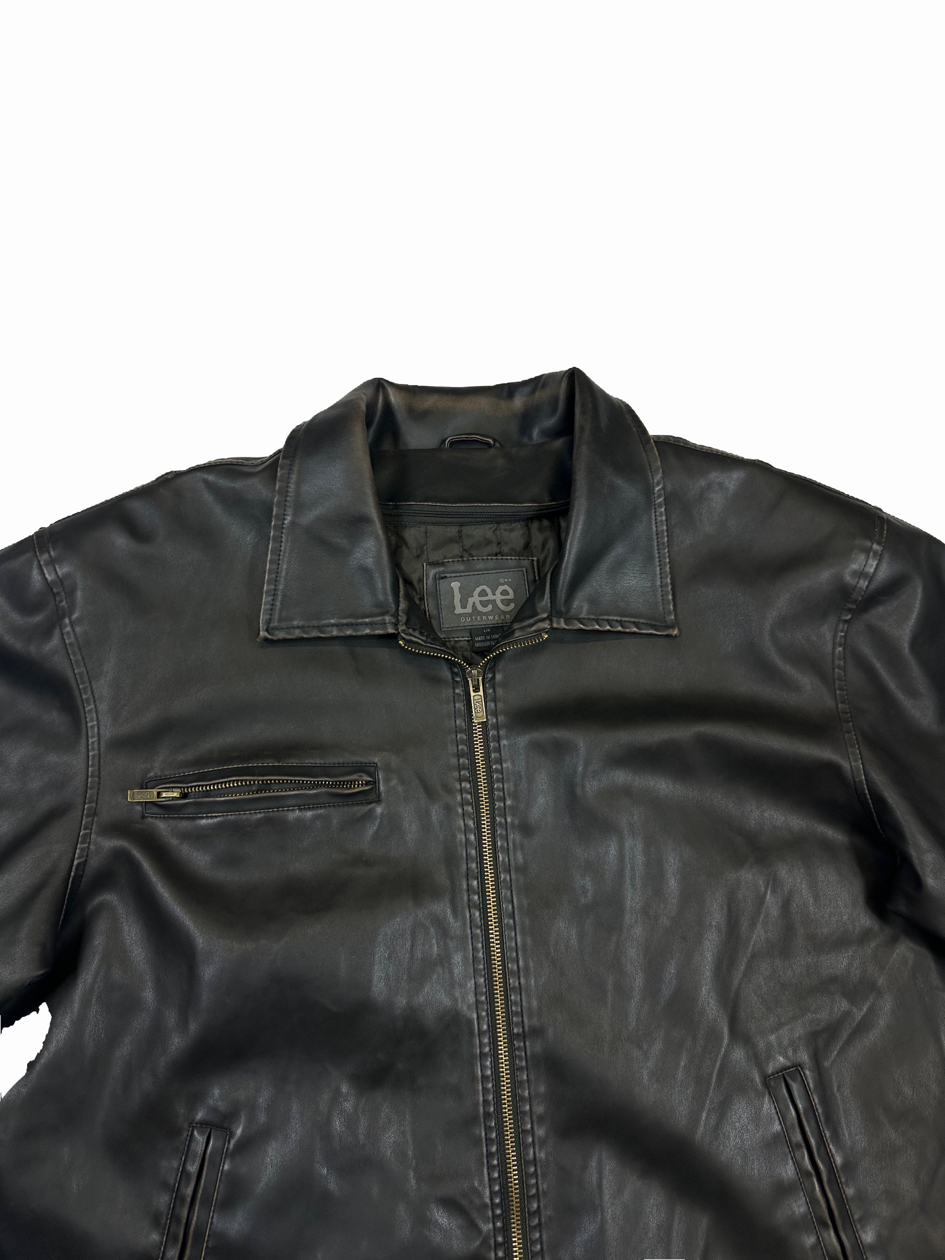 VINTAGE LEE LEATHER JACKET SIZE LARGE – Luster and Oak