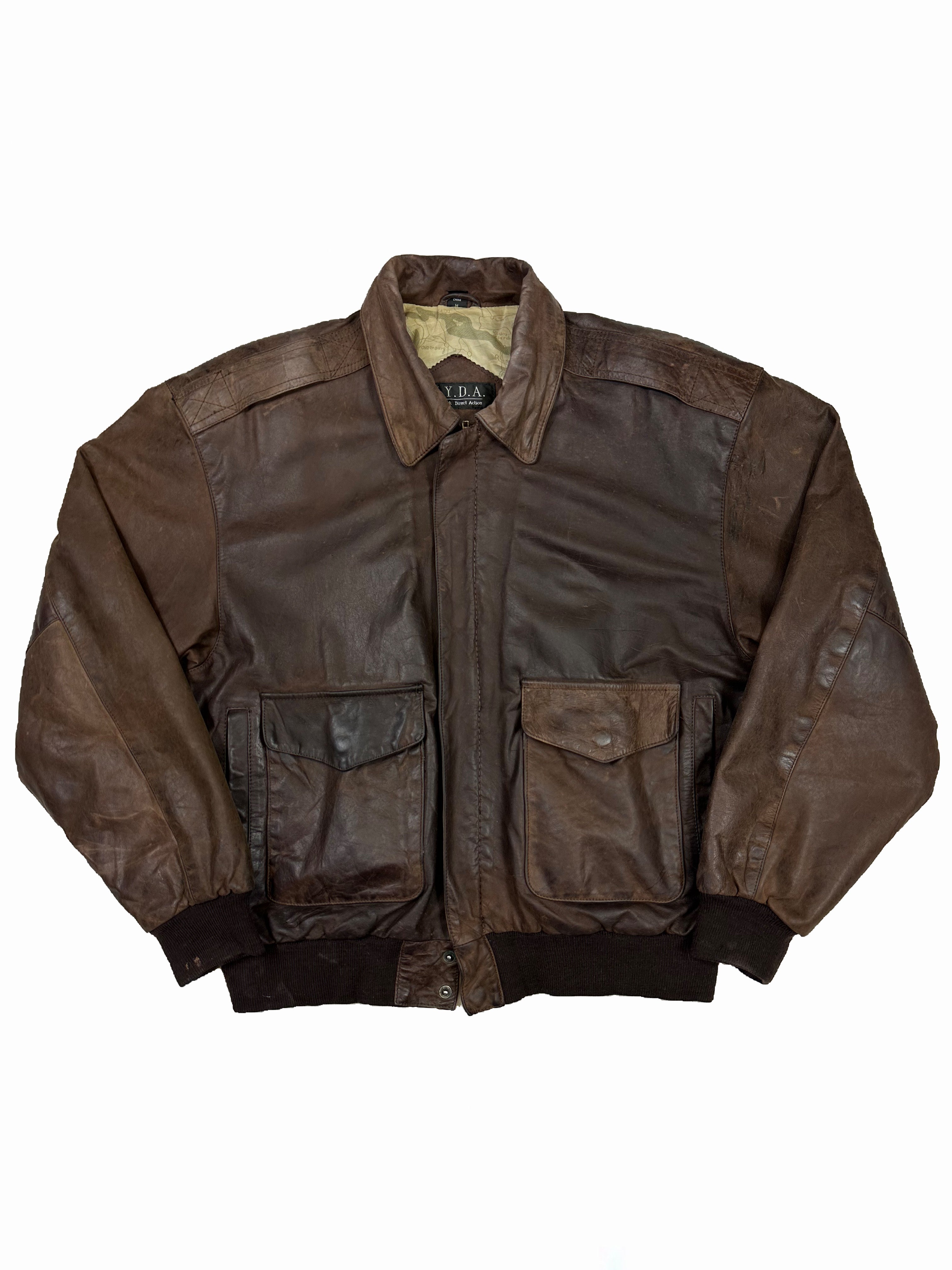 VINTAGE LEATHER BOMBER JACKET SIZE SMALL