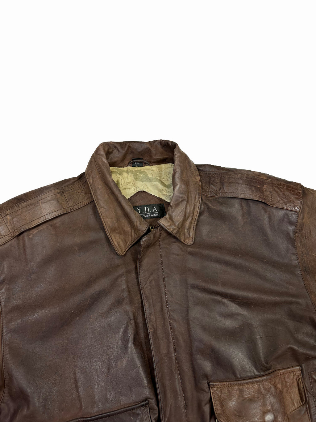 VINTAGE LEATHER BOMBER JACKET SIZE SMALL