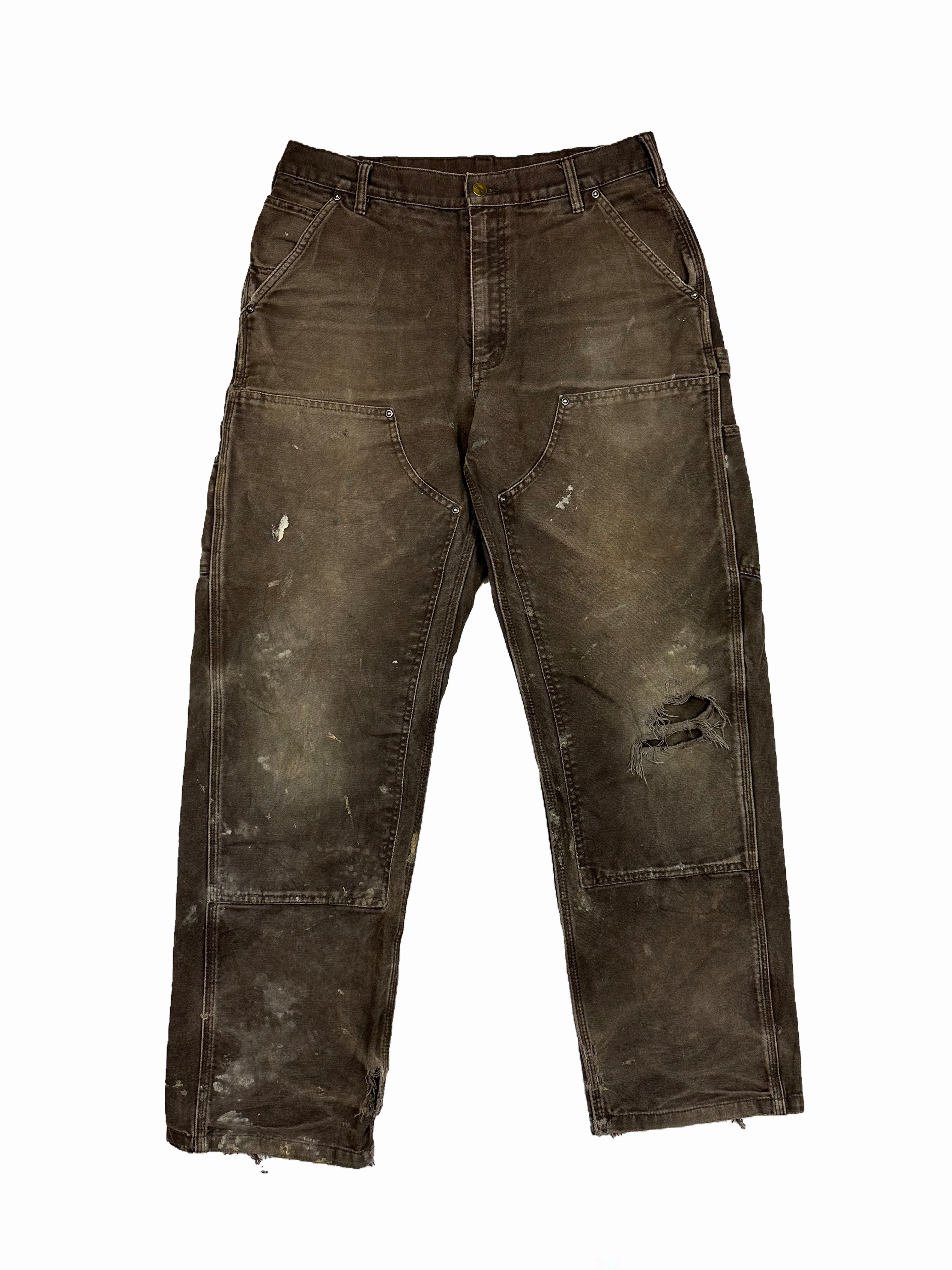 36x32 80s Carhartt Double Knee Worn in Duck Canvas Pants