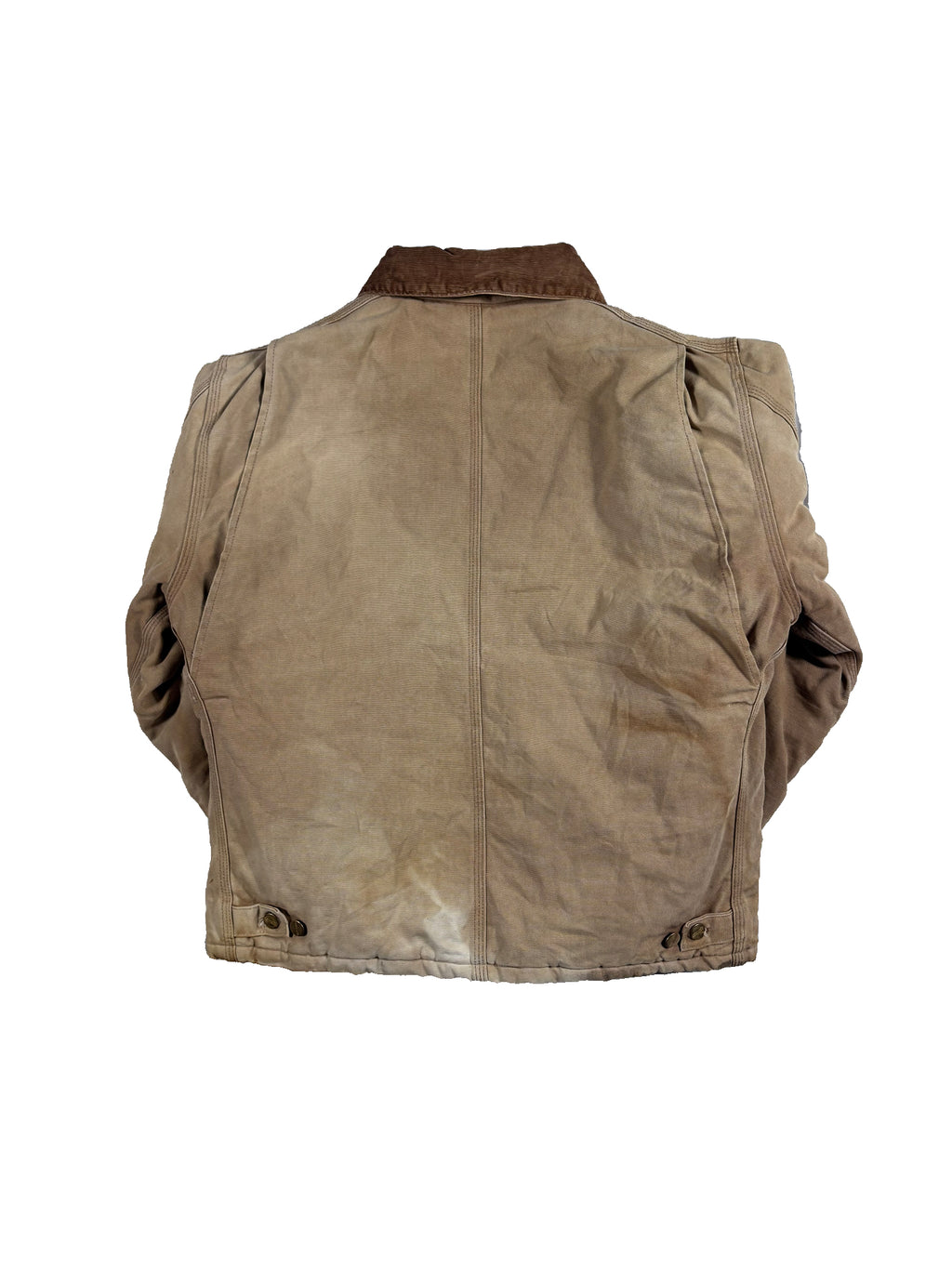 VINTAGE FADED BEIGE CARHARTT INSULATED DETROIT JACKET SIZE LARGE