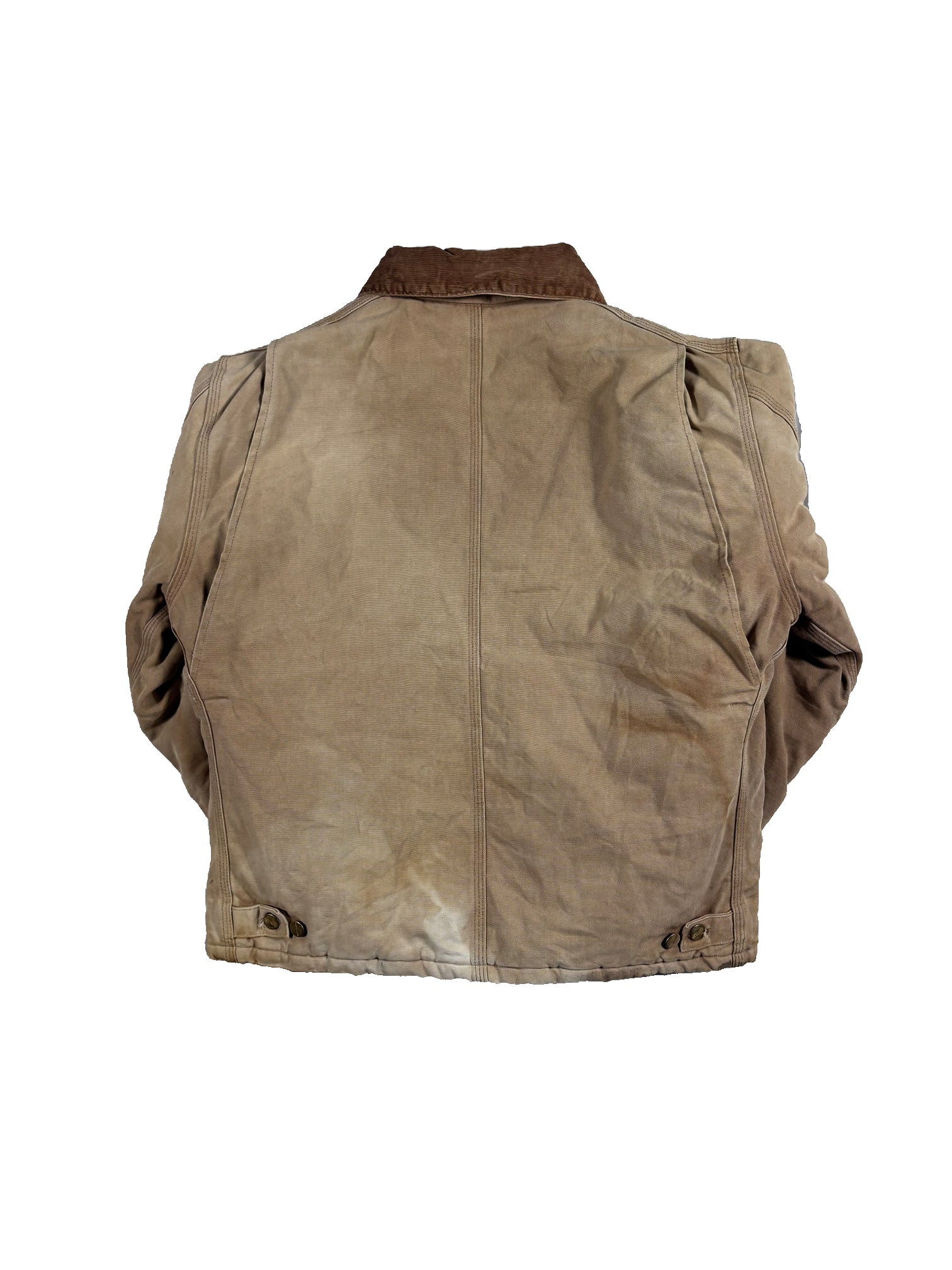 VINTAGE FADED BEIGE CARHARTT INSULATED DETROIT JACKET SIZE LARGE