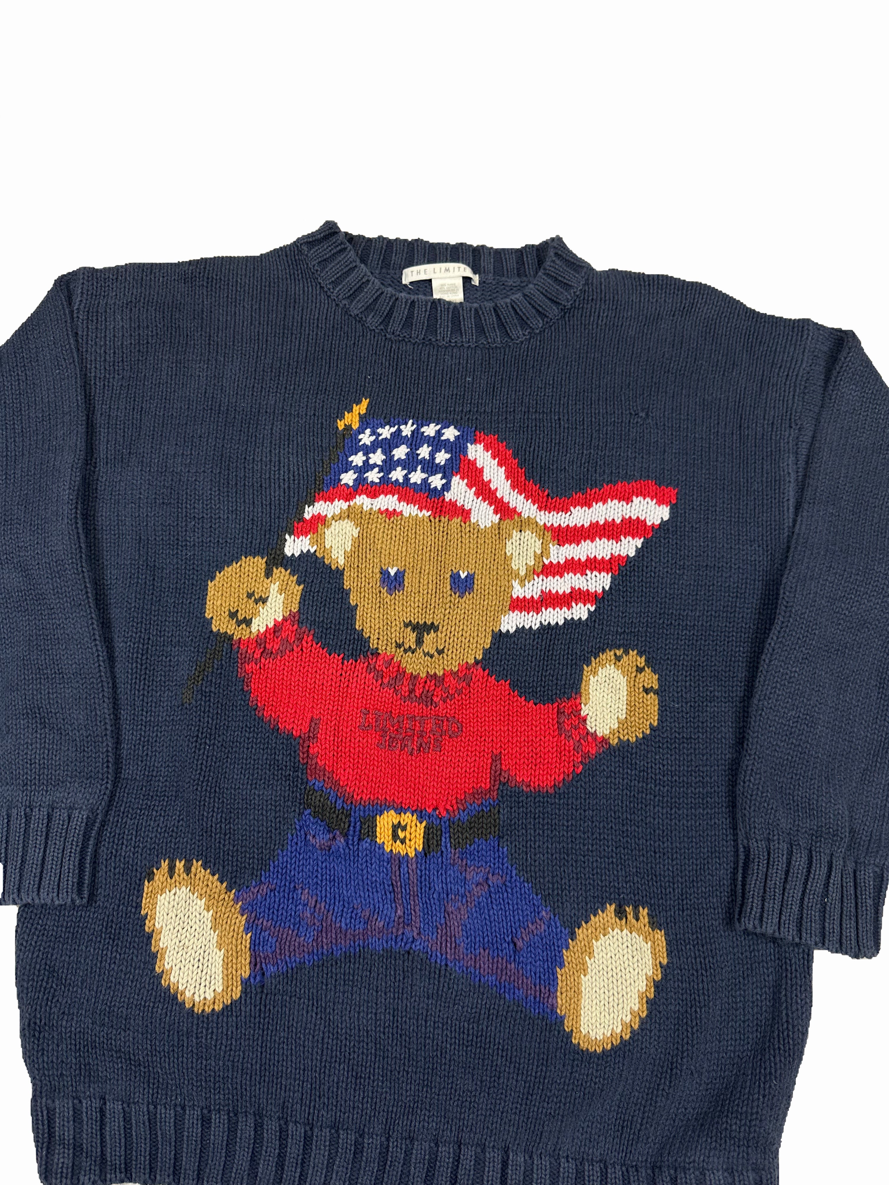 VINTAGE TEDDY BEAR KNIT SIZE MEDIUM