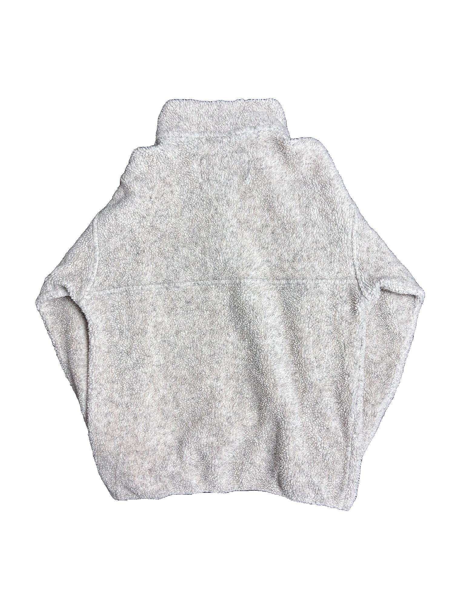 VINTAGE “O.U.T” WHITE BUTTON UP FLEECE SIZE MEDIUM