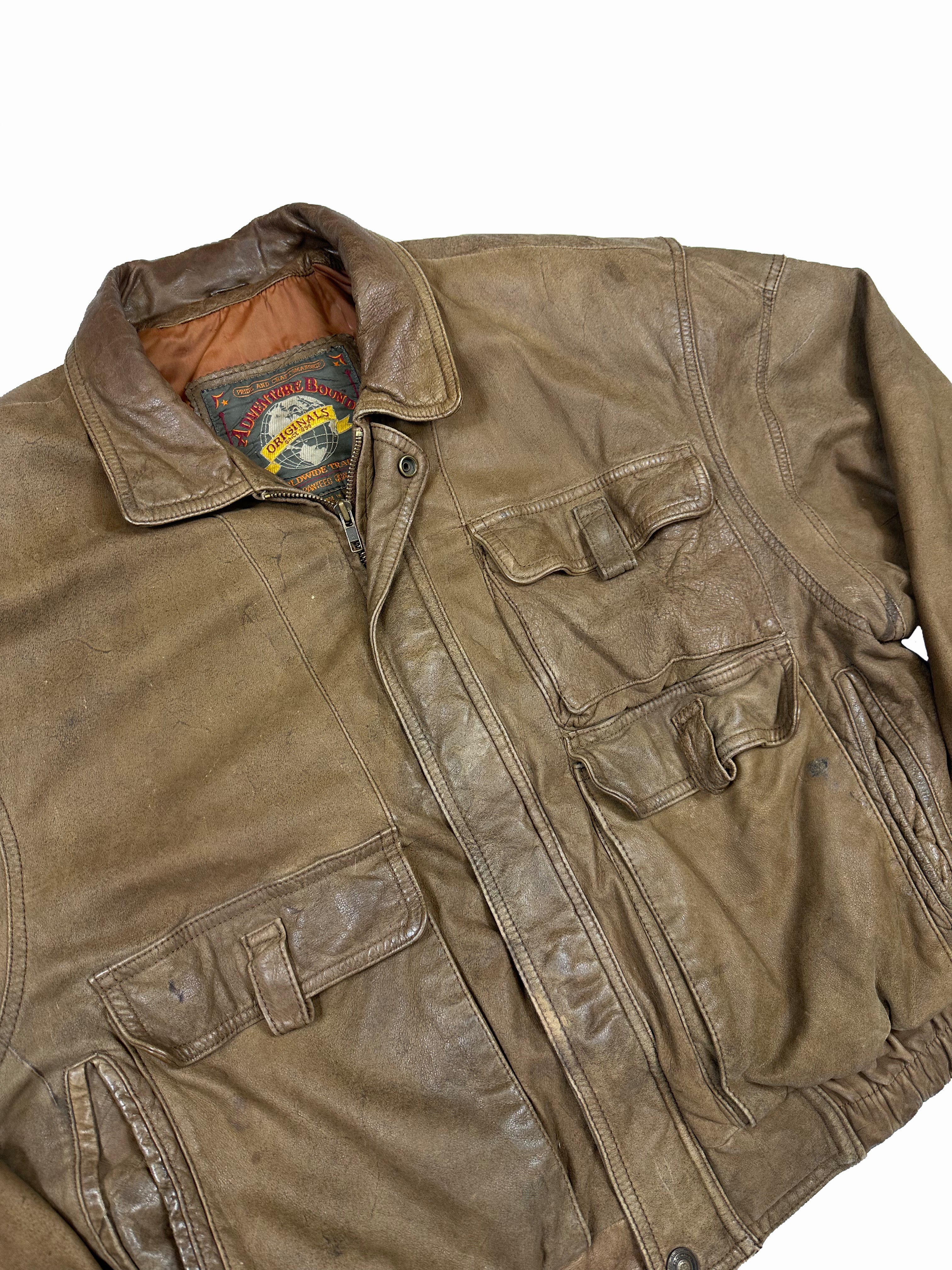 VINTAGE LEATHER BOMBER JACKET SIZE SMALL