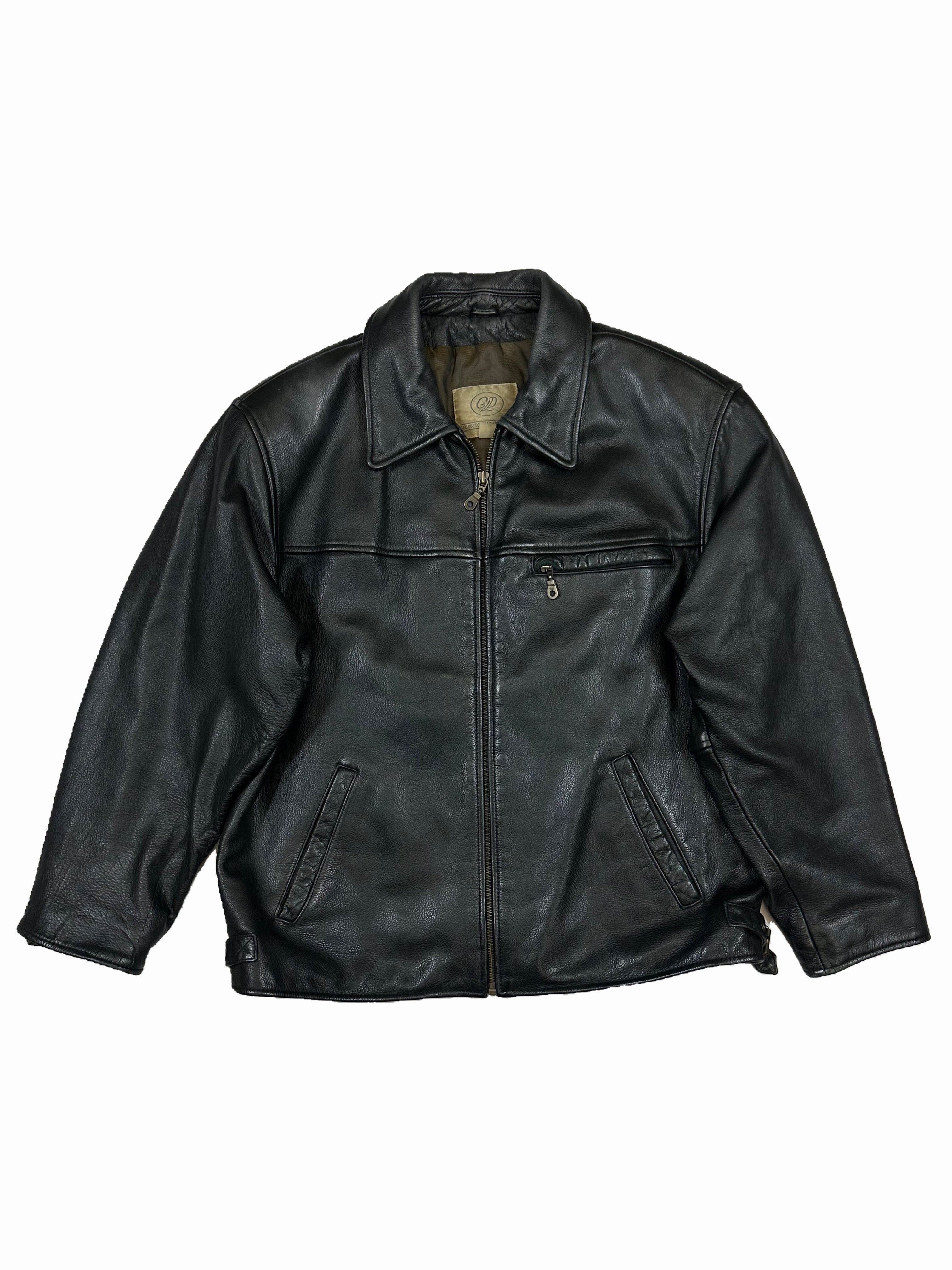 VINTAGE LEATHER JACKET SIZE MEDIUM