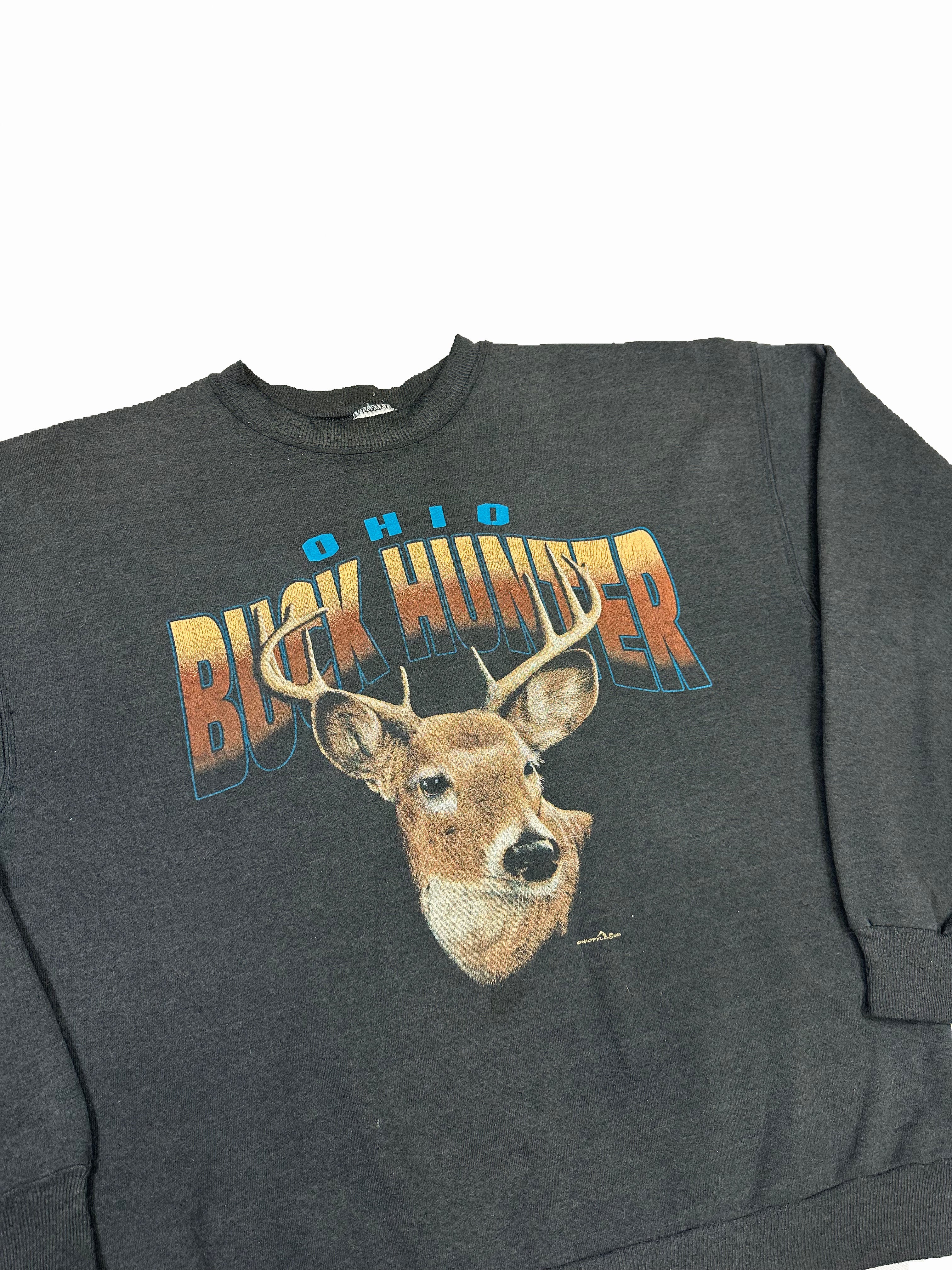 VINTAGE OHIO BUCK HUNTER CREWNECK SIZE MEDIUM