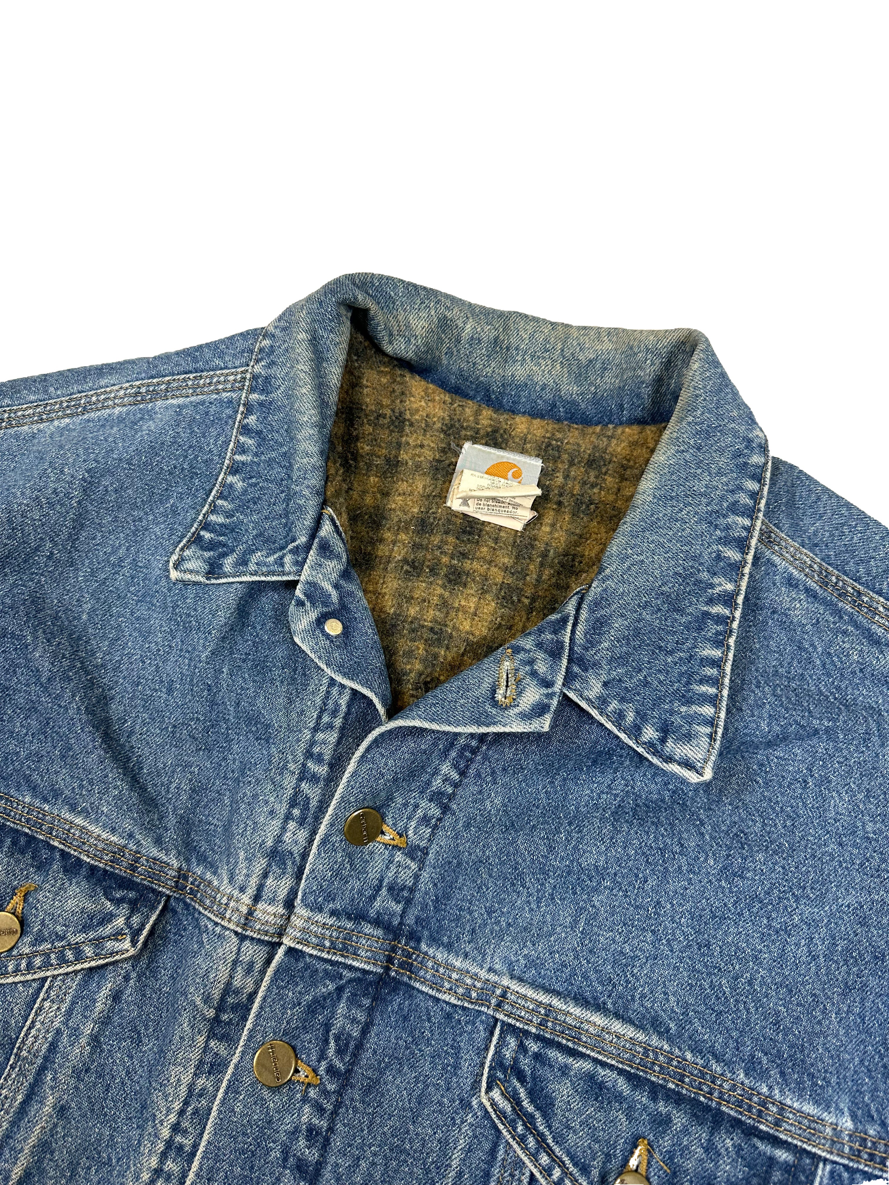 VINTAGE CARHARTT DENIM JACKET SIZE LARGE