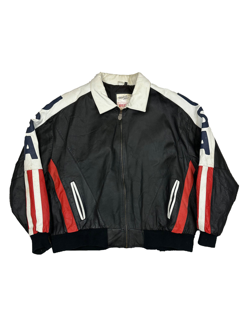 VINTAGE USA LEATHER JACKET SIZE LARGE