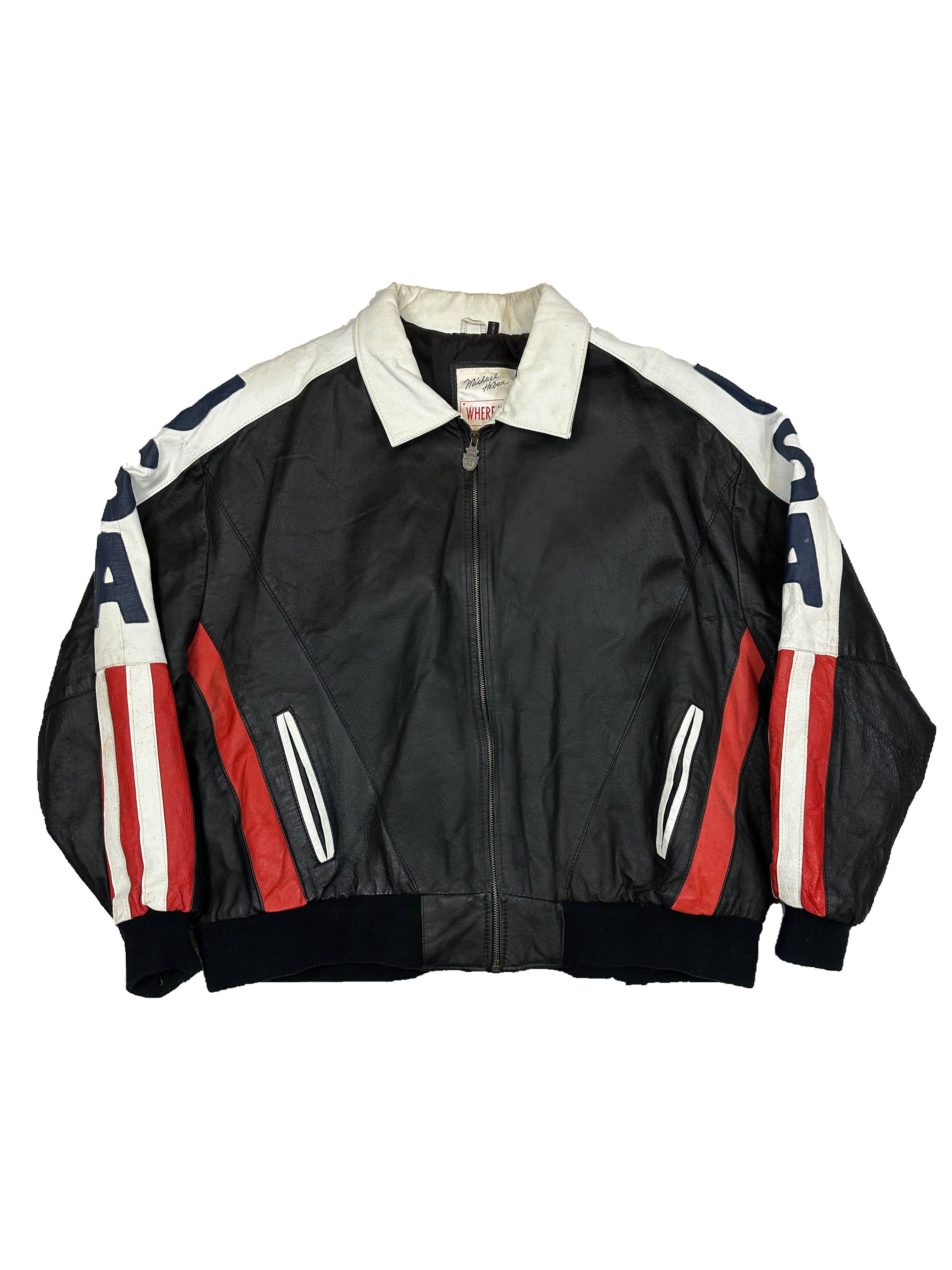 VINTAGE USA LEATHER JACKET SIZE LARGE