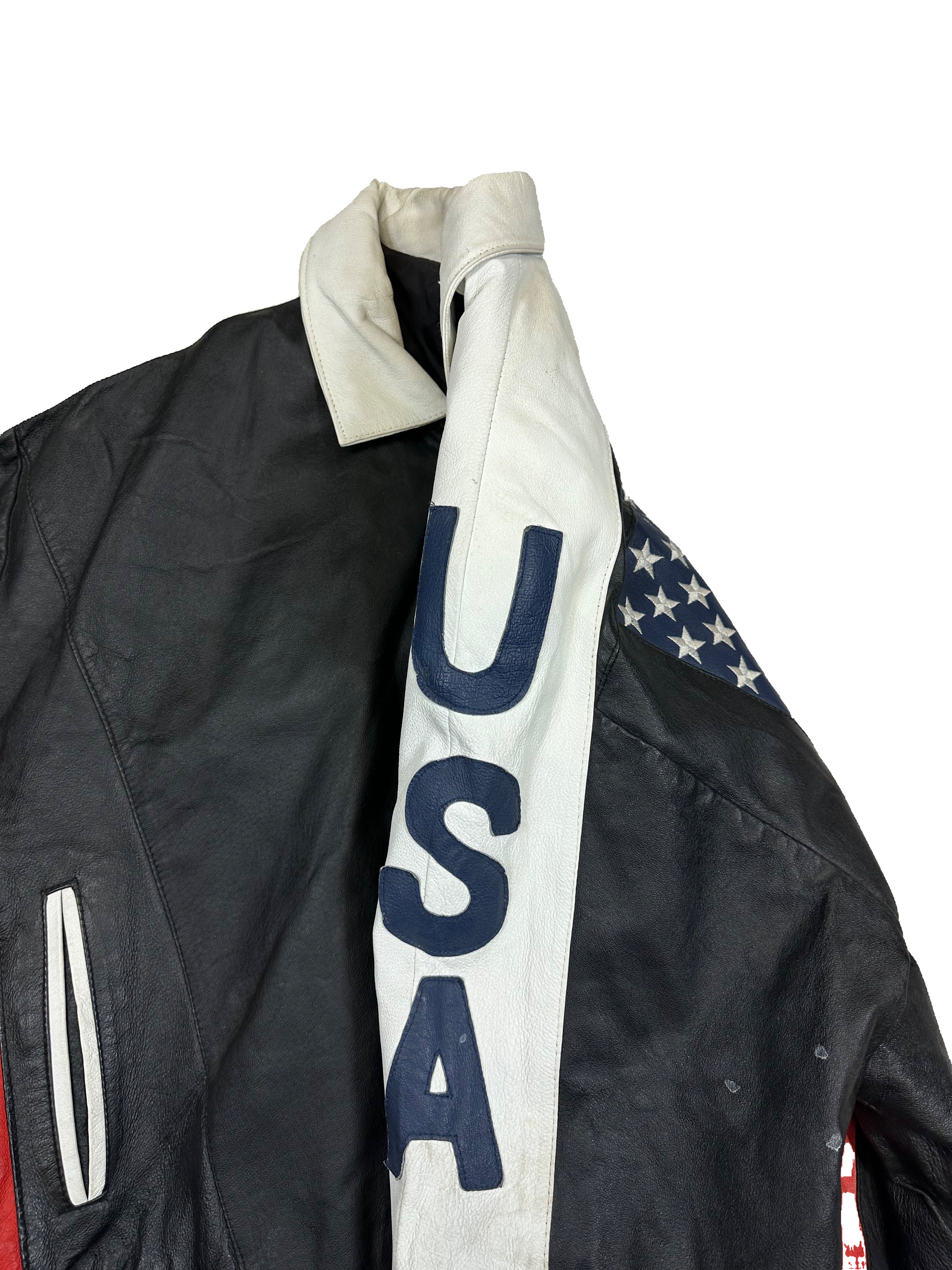 VINTAGE USA LEATHER JACKET SIZE LARGE