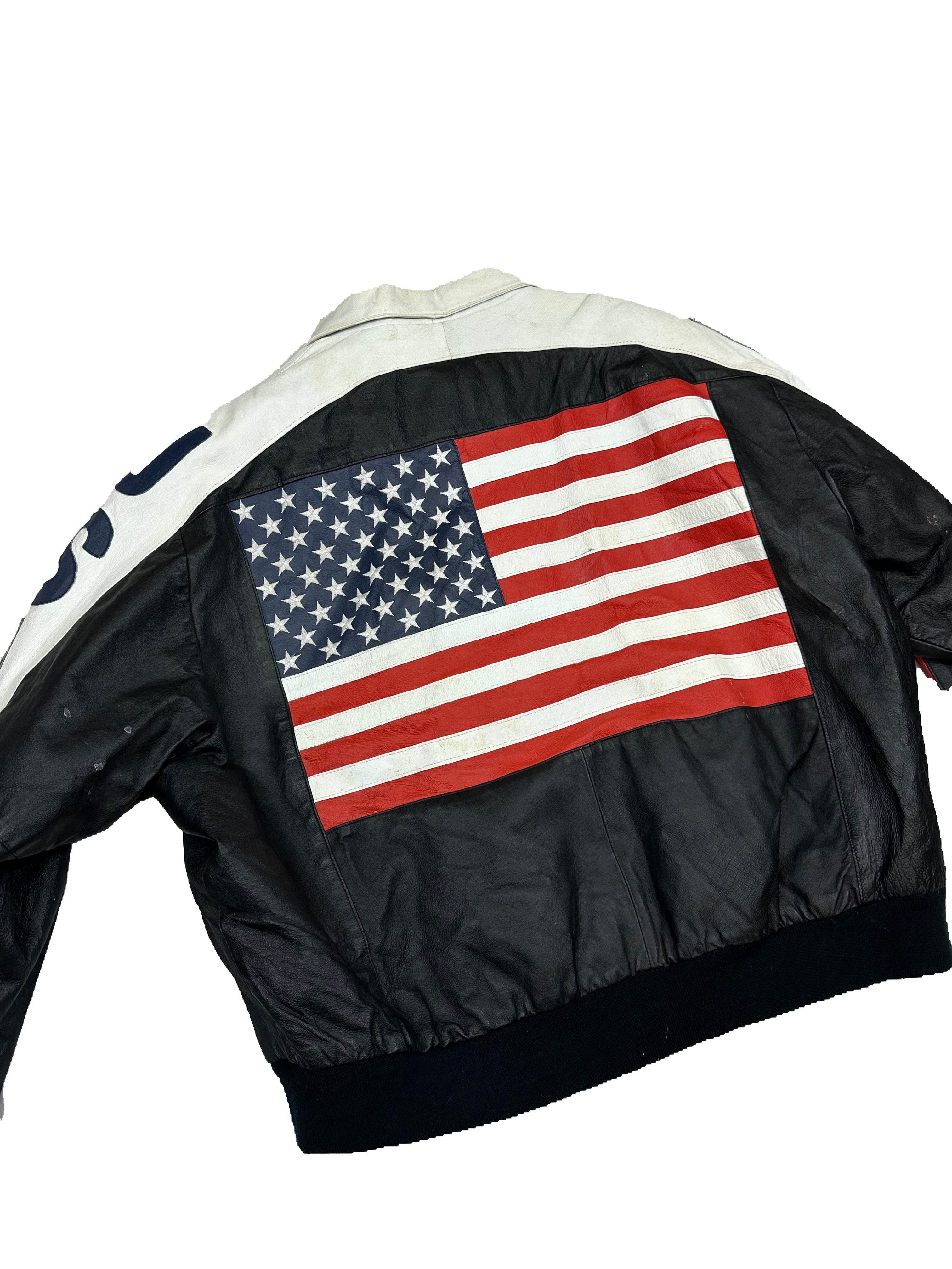 VINTAGE USA LEATHER JACKET SIZE LARGE