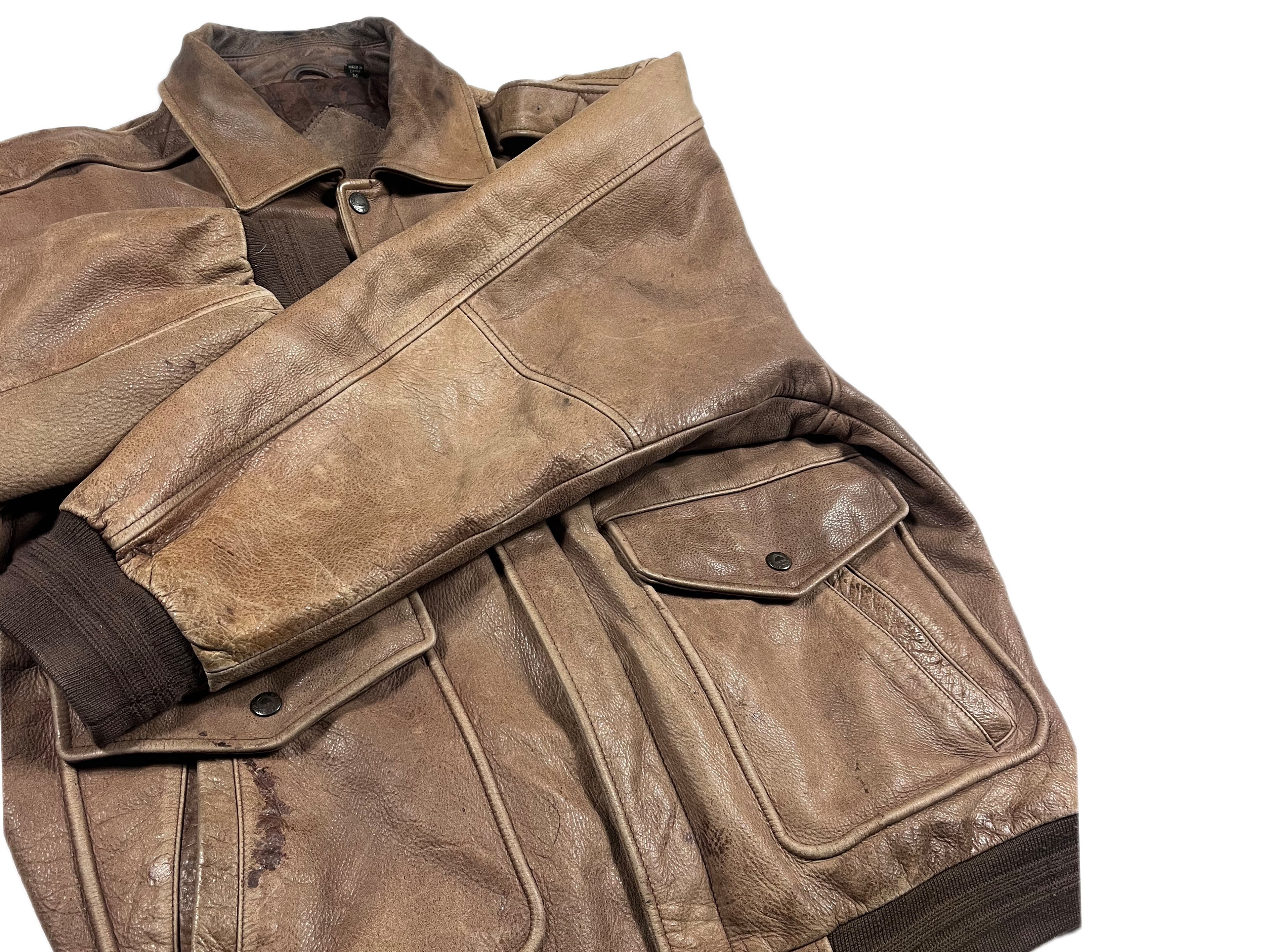 VINTAGE BROWN BOMBER JACKET SIZE MEDIUM