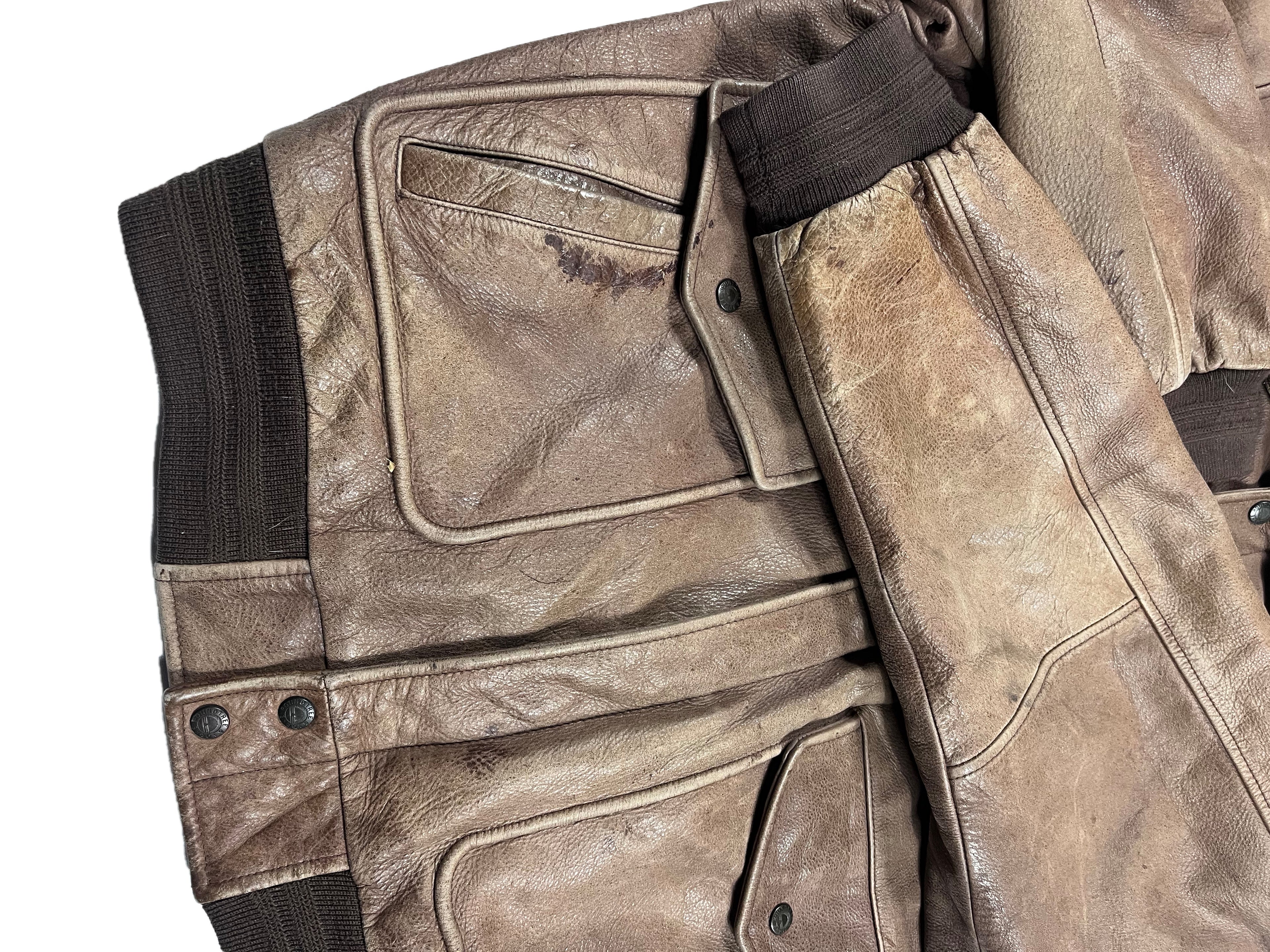 VINTAGE BROWN BOMBER JACKET SIZE MEDIUM