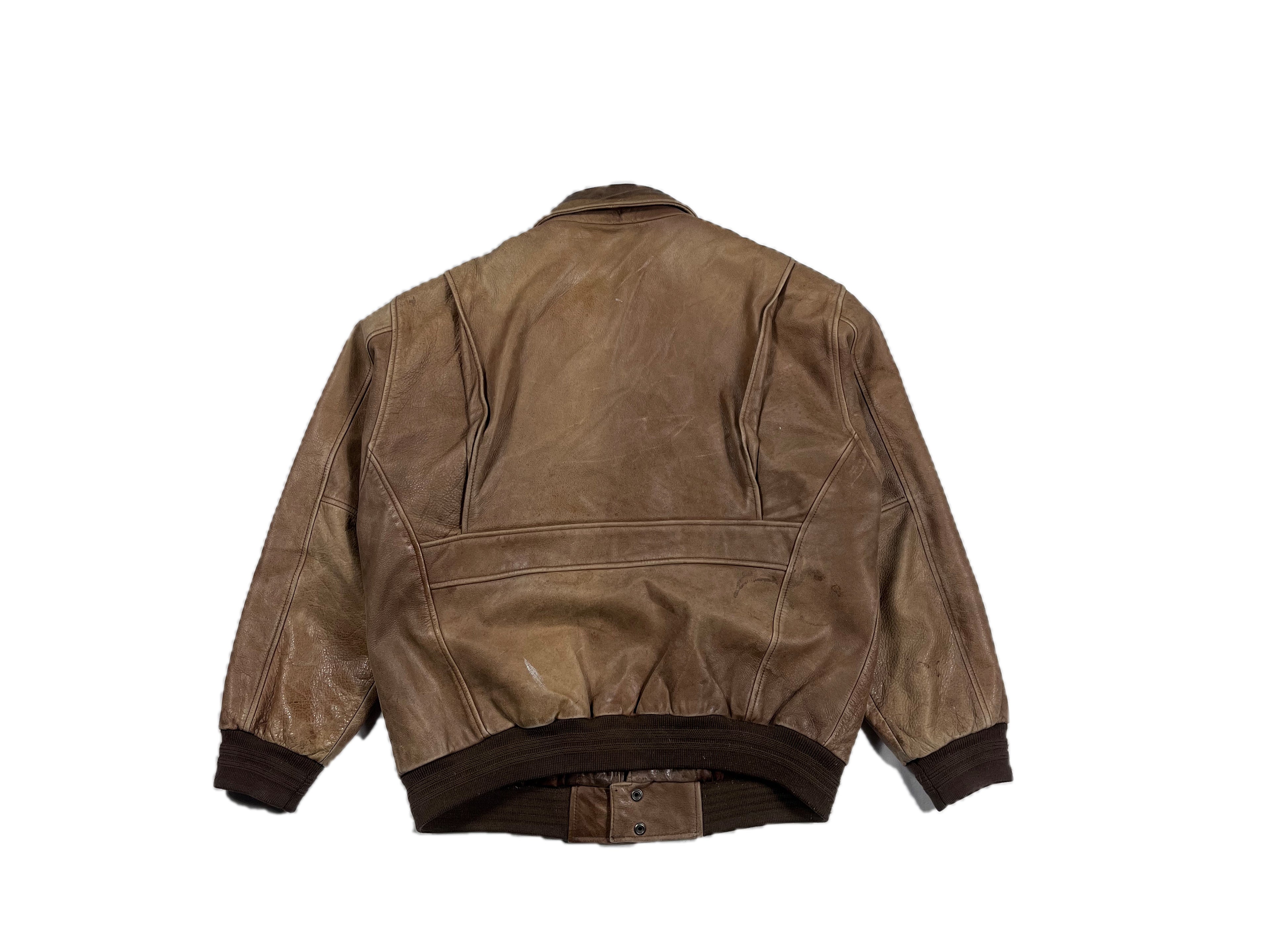 VINTAGE BROWN BOMBER JACKET SIZE MEDIUM