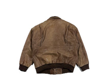 Load image into Gallery viewer, VINTAGE BROWN BOMBER JACKET SIZE MEDIUM