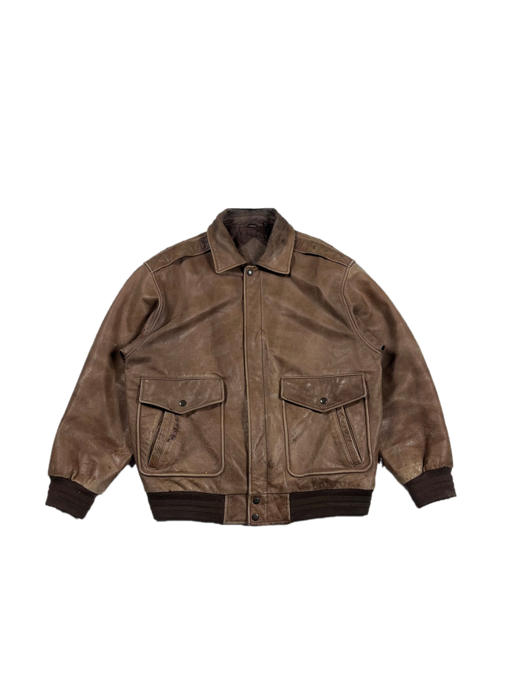 VINTAGE BROWN BOMBER JACKET SIZE MEDIUM