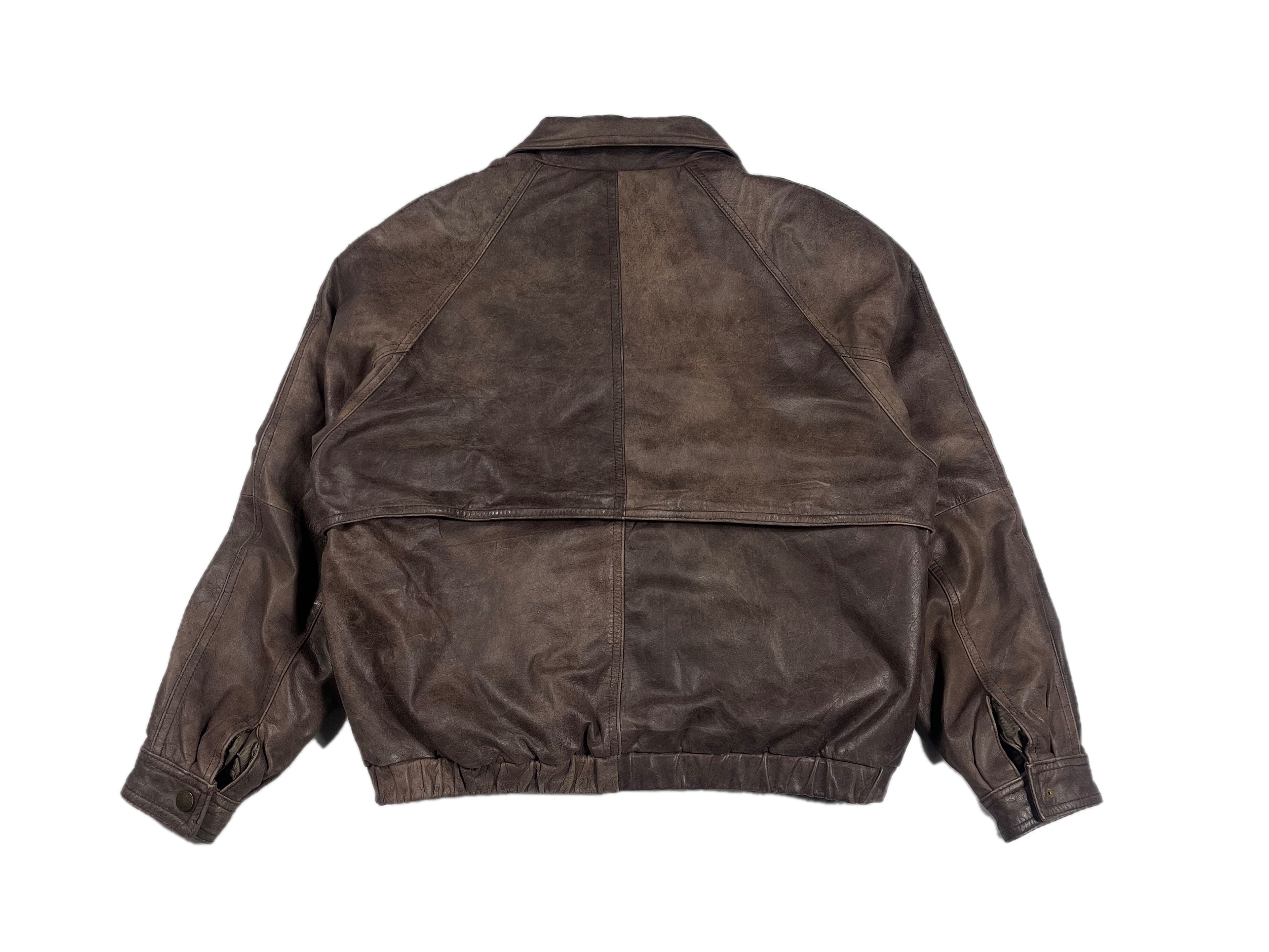 VINTAGE BROWN BOMBER JACKET SIZE XL