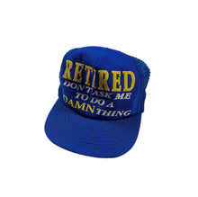 Load image into Gallery viewer, VINTAGE “RETIRED” TRUCKER HAT