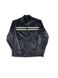 VINTAGE BLACK LEATHER BIKER JACKET SIZE MEDIUM