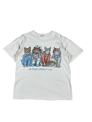 VINTAGE SPACE CAT TEE SIZE LARGE