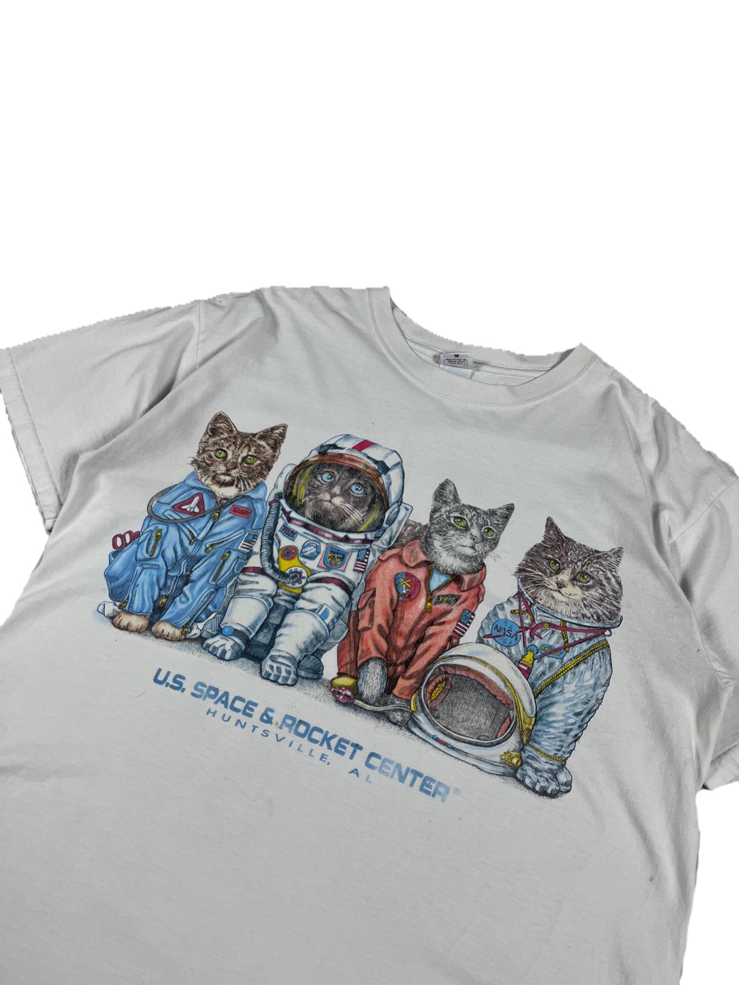 VINTAGE SPACE CAT TEE SIZE LARGE